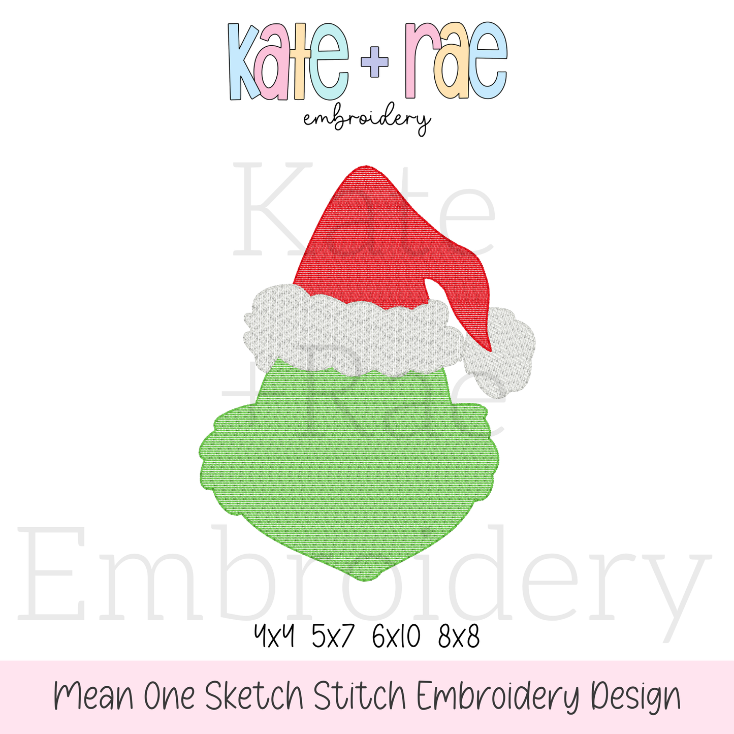 Mean One Sketch Embroidery Design