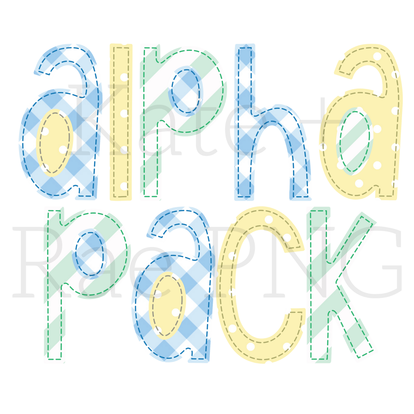 Boy's Spring Faux Applique Alpha Pack
