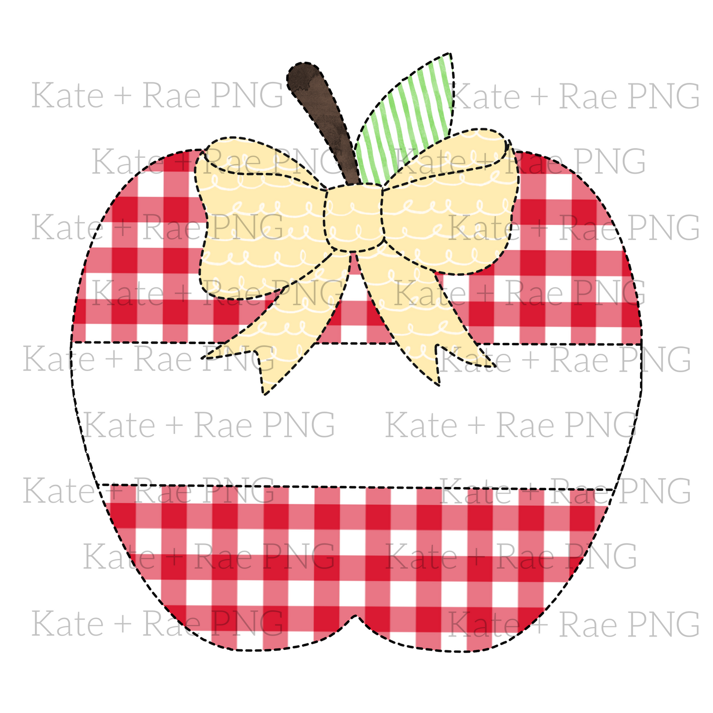 Girls Large Apple Faux Applique