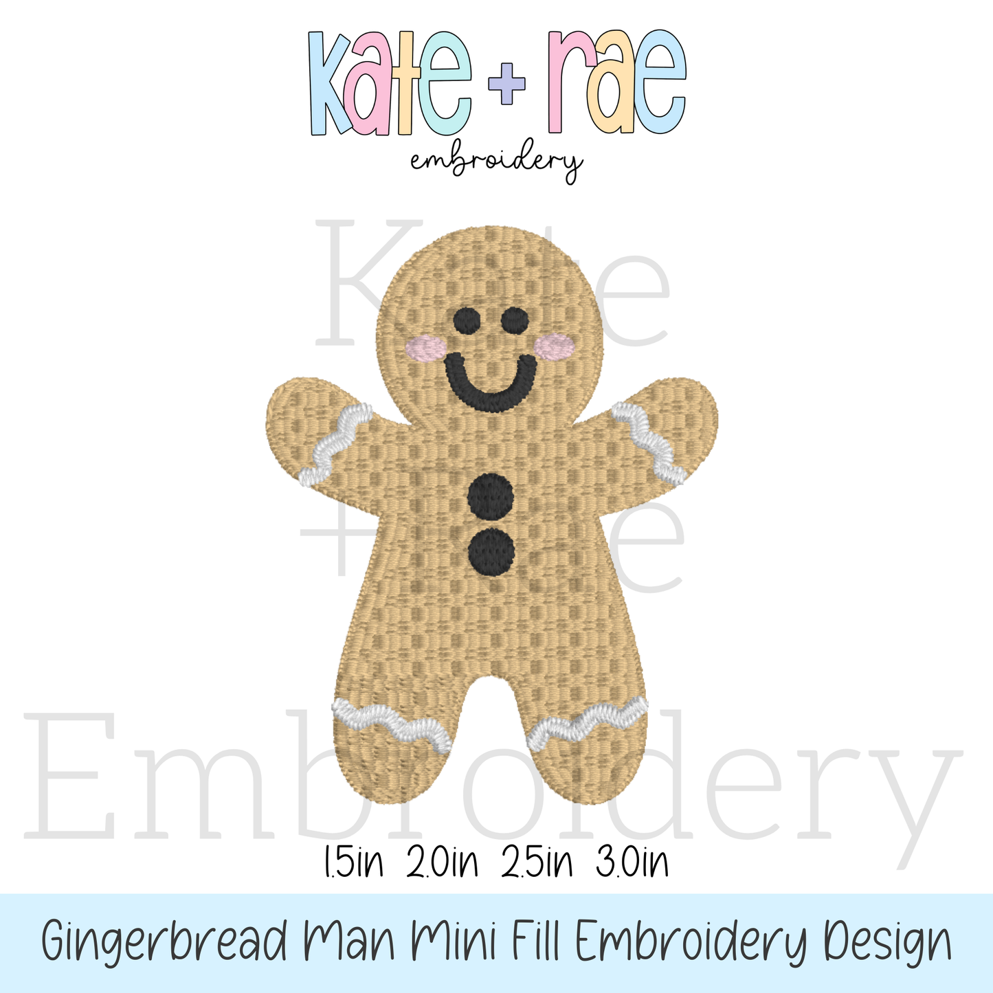 Boy's Gingerbread Man Mini Fill Embroidery Design