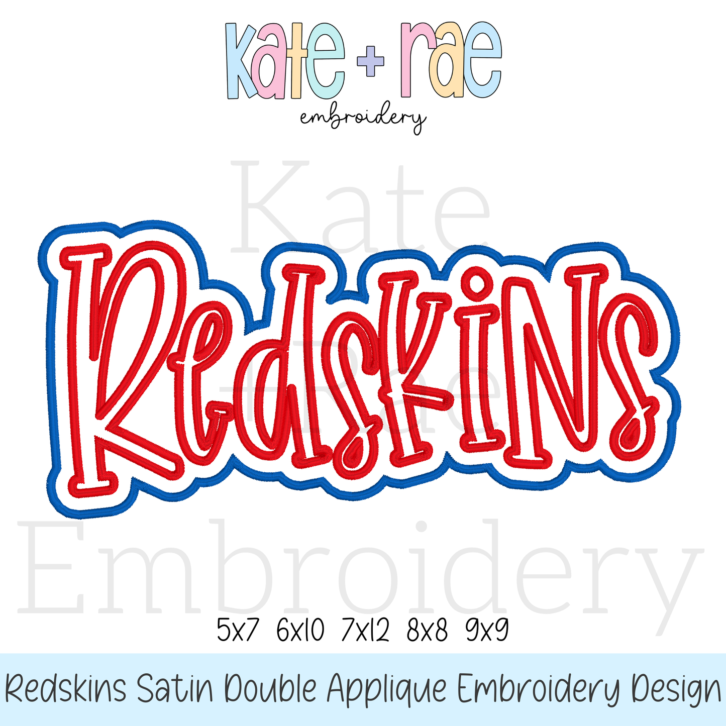 Redskins Double Applique Collection