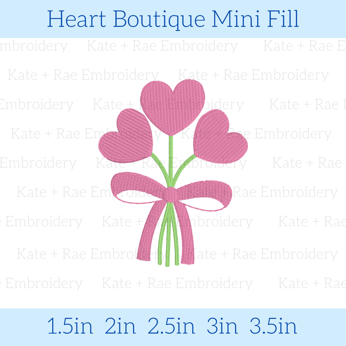 Heart Bouquet Mini Fill Embroidery Design