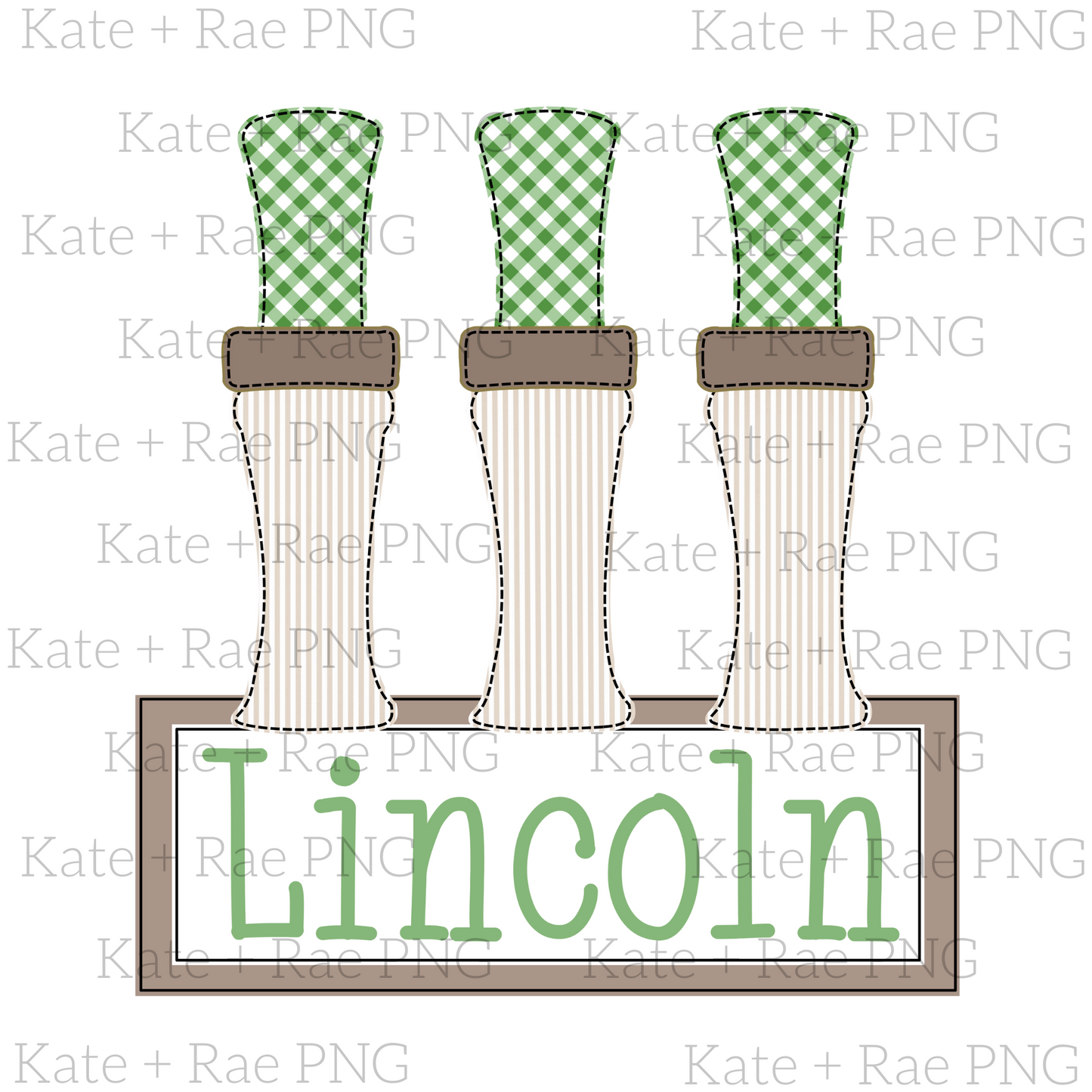 Duck Call Faux Applique with Name Plate PNG
