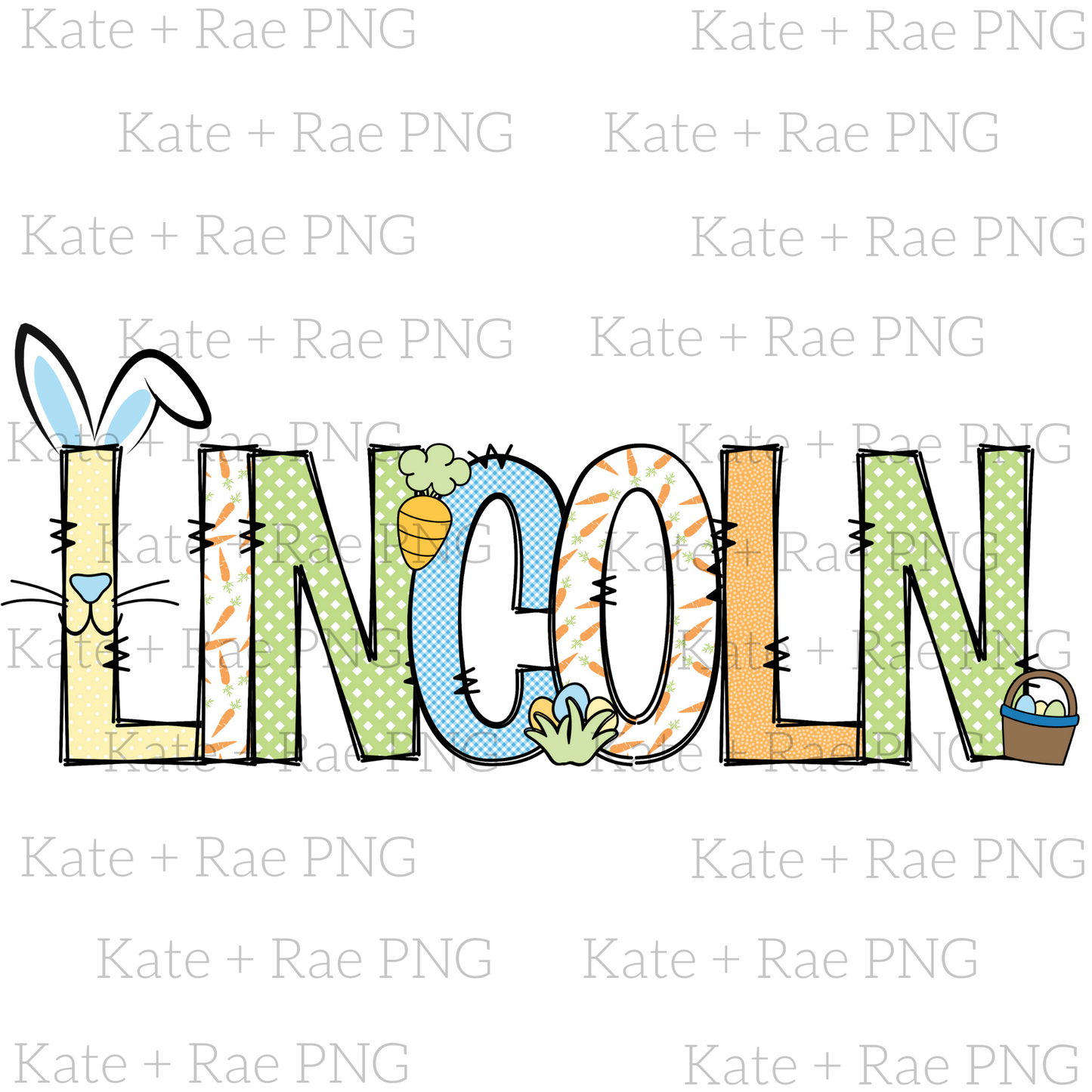 Boy's Easter Alphabet Pack PNG