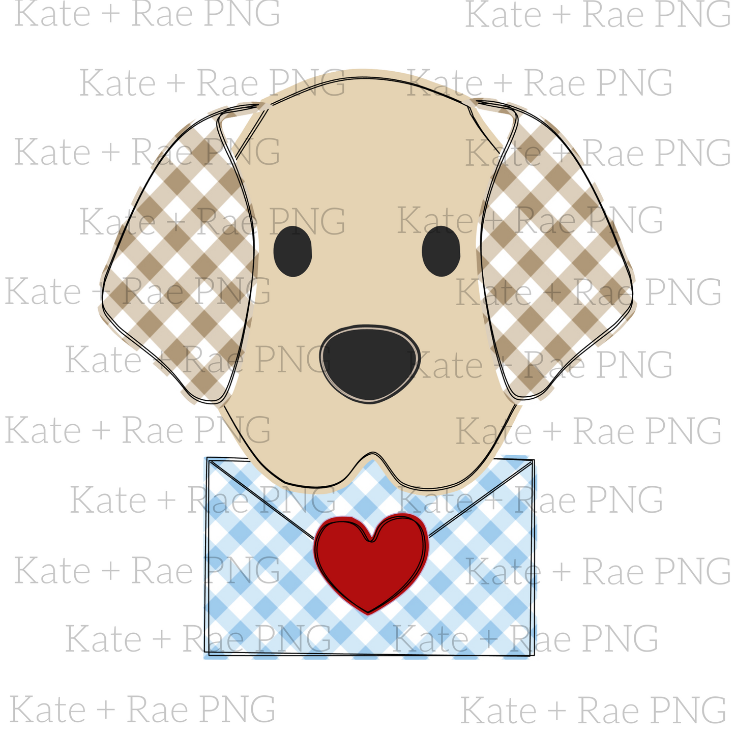 Boys Puppy Valentine's Day Sketch Outline PNG