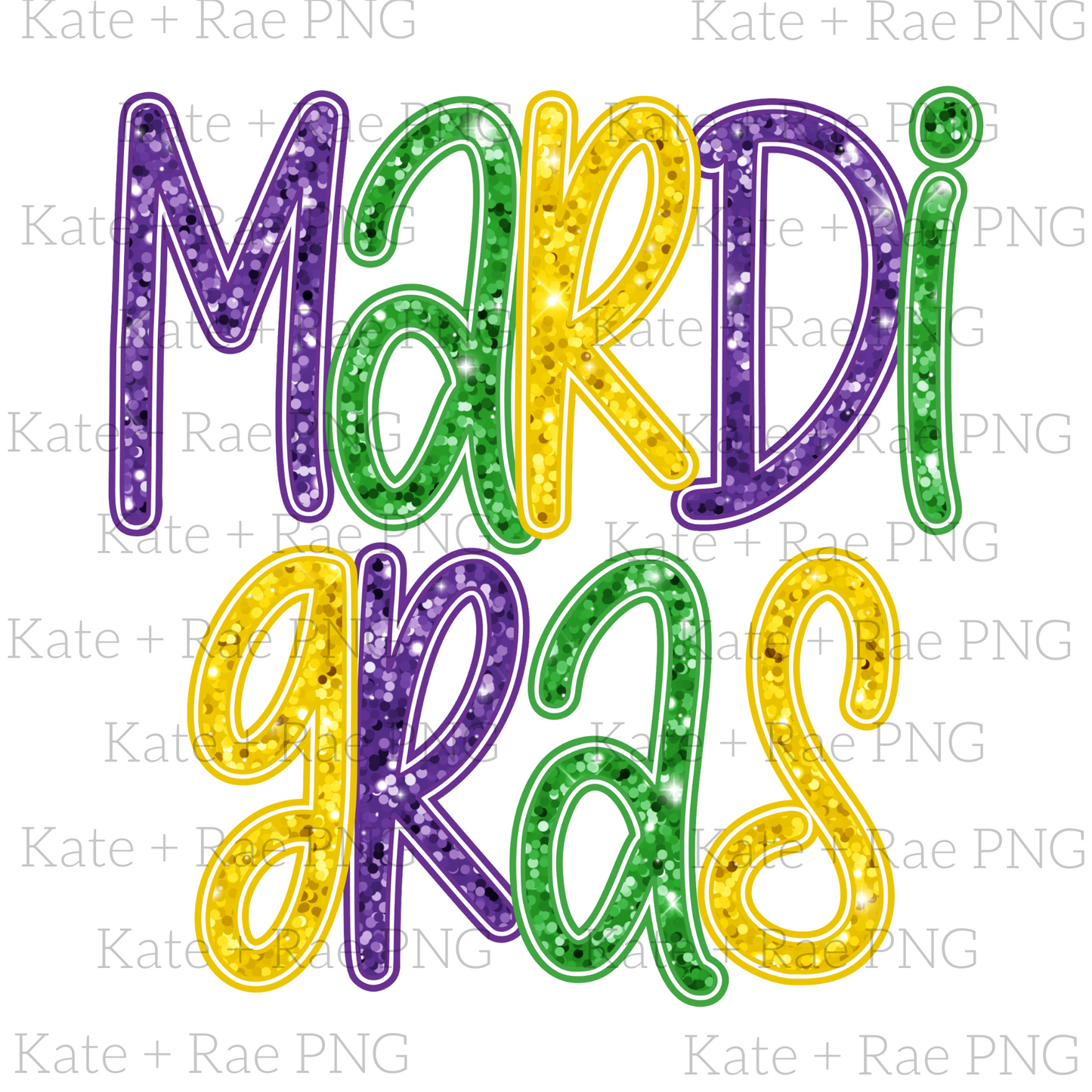 Glitter Mardi Gras 3 PNG