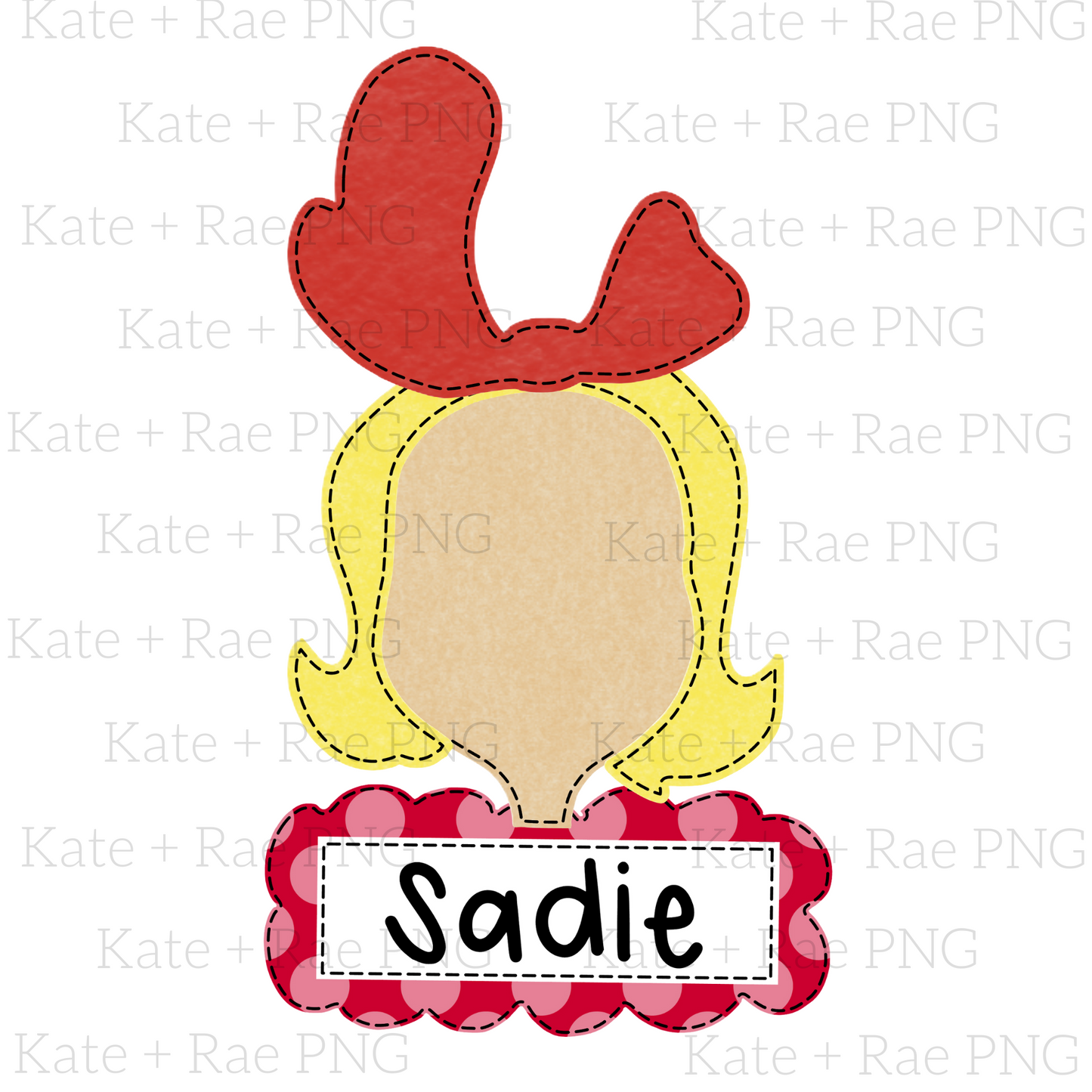 Cindy Lou Who Inspired Faux Applique - Name Plate