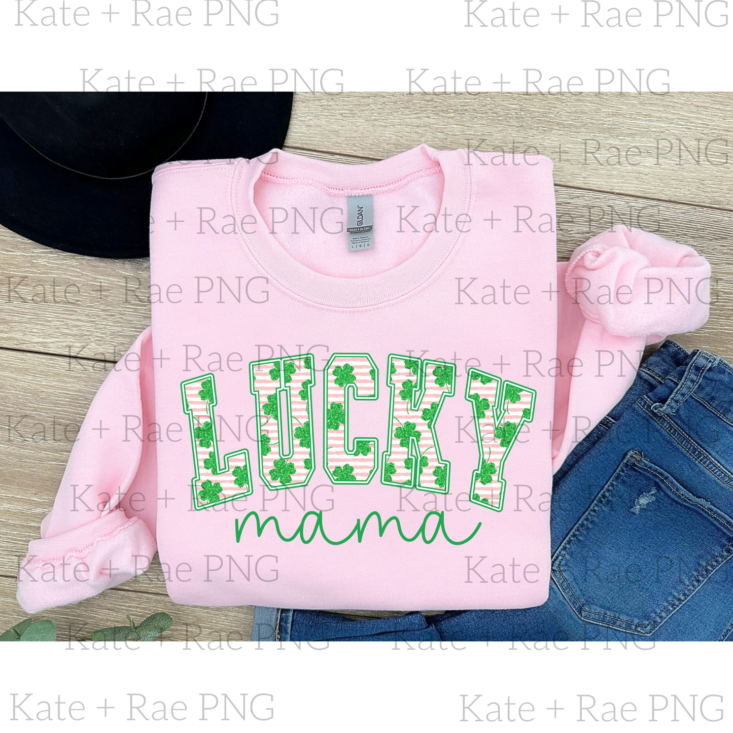 Green and Pink Lucky Mama PNG