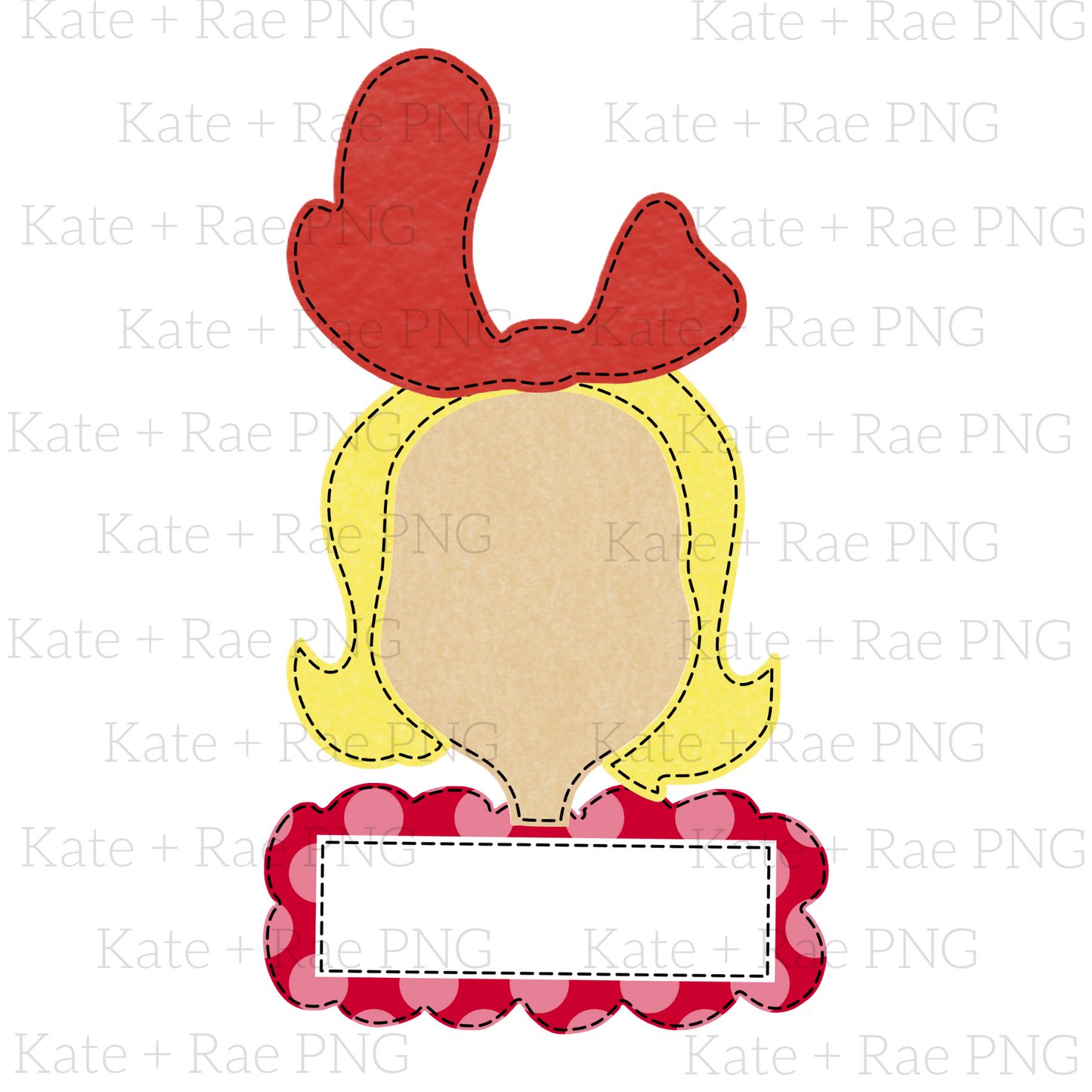 Cindy Lou Who Inspired Faux Applique - Name Plate