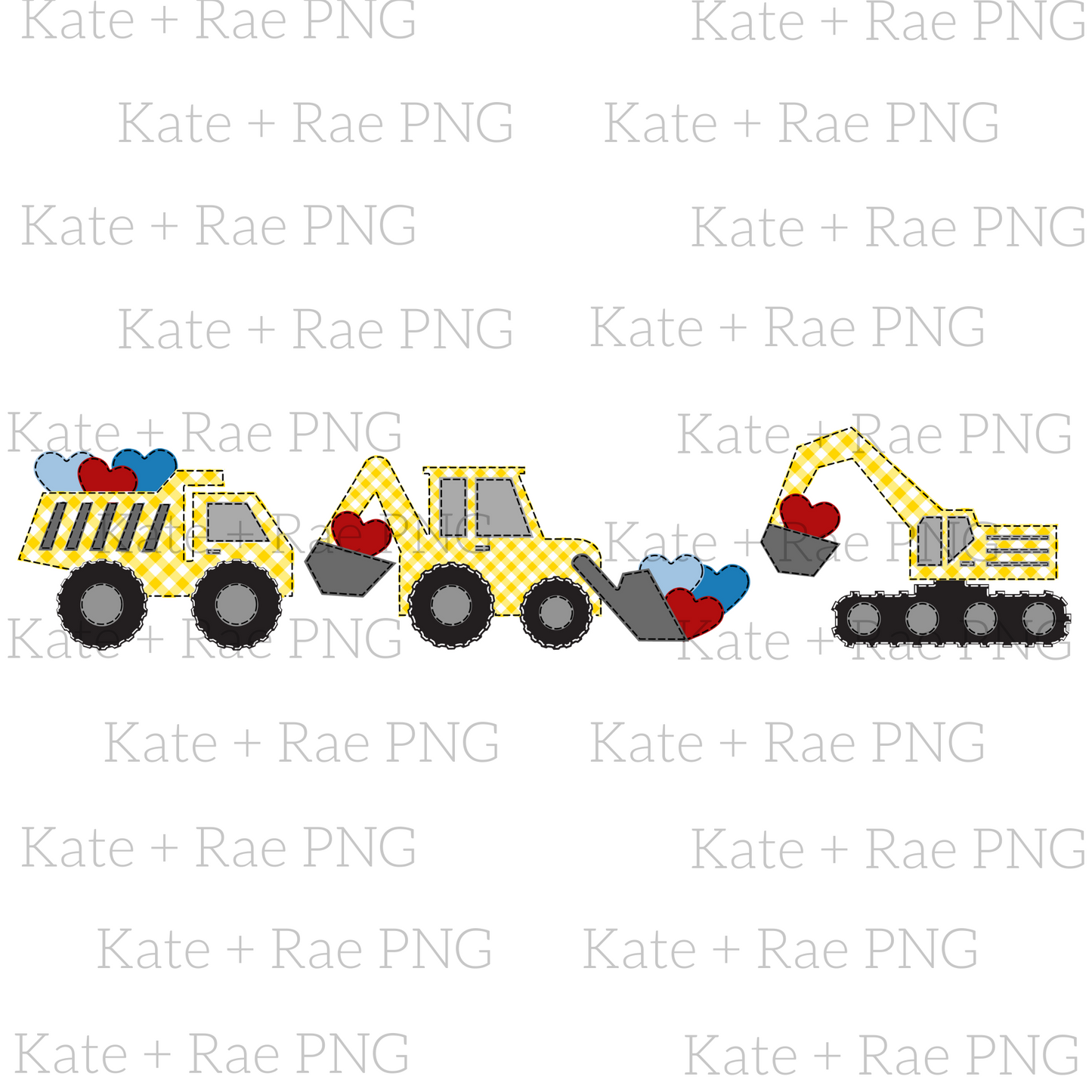 Construction Trio Valentine's Day PNG