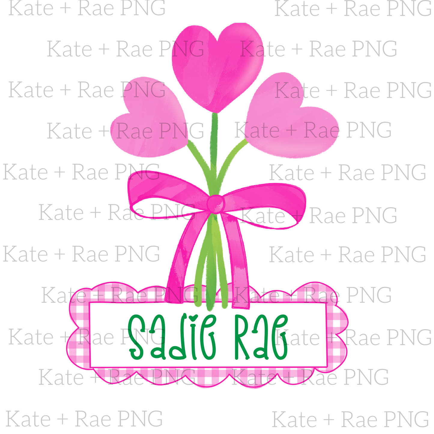 Heart Bouquet png _ Name Plate