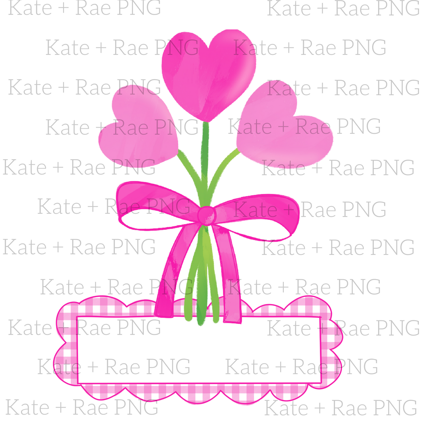 Heart Bouquet png _ Name Plate