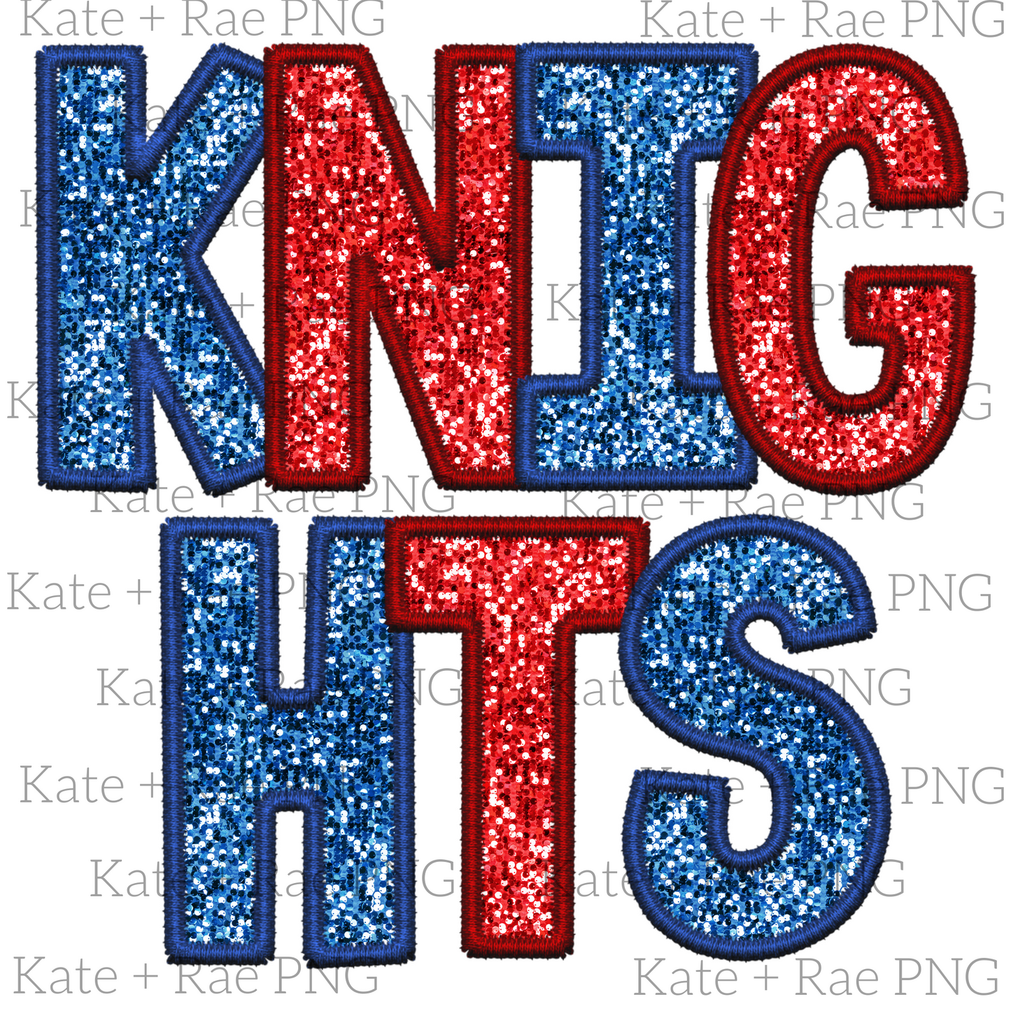 Knights Faux Embroidery PNG