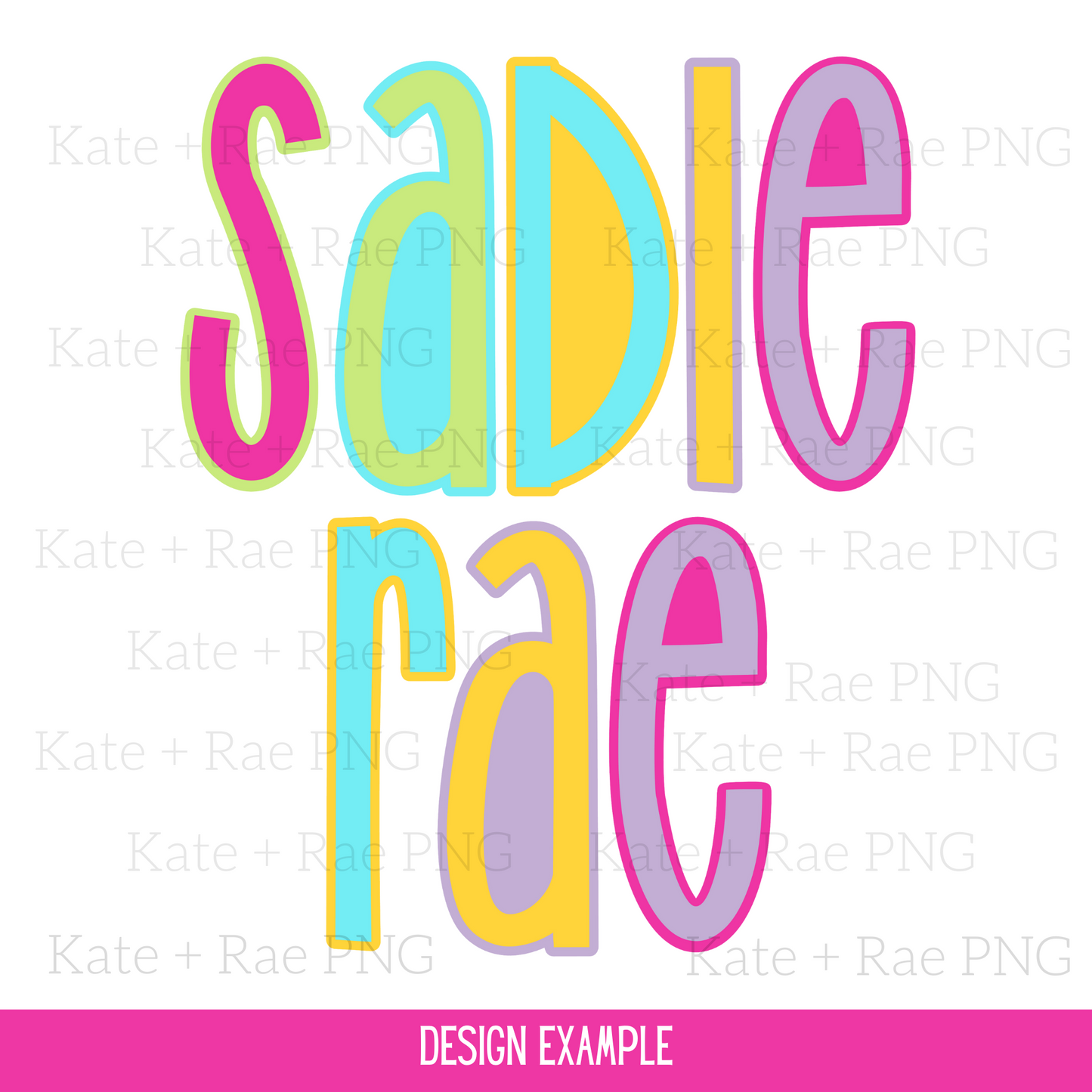 Bright Two Toned Summer Alphabet Pack