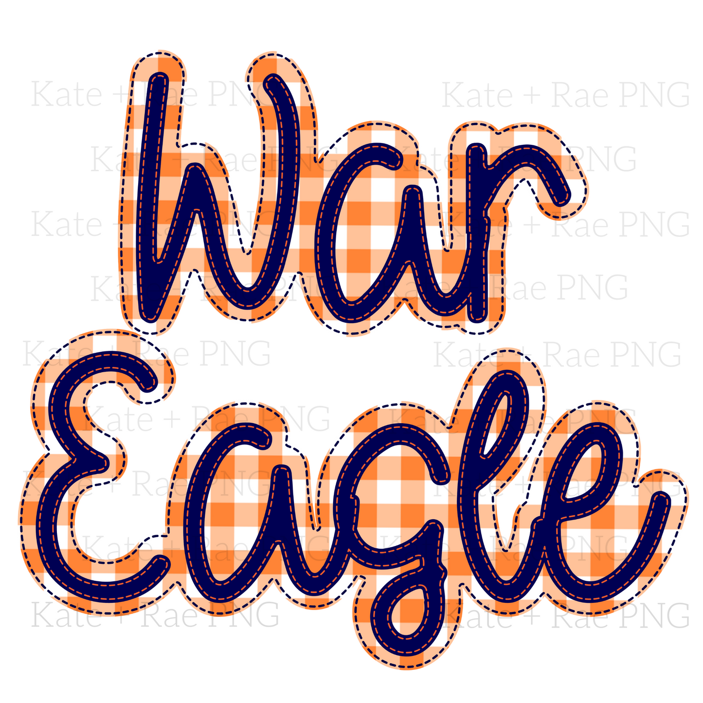 War Eagle Faux Applique PNG