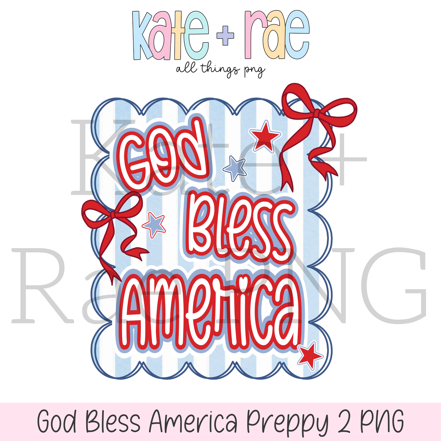 Preppy God Bless America 2 PNG