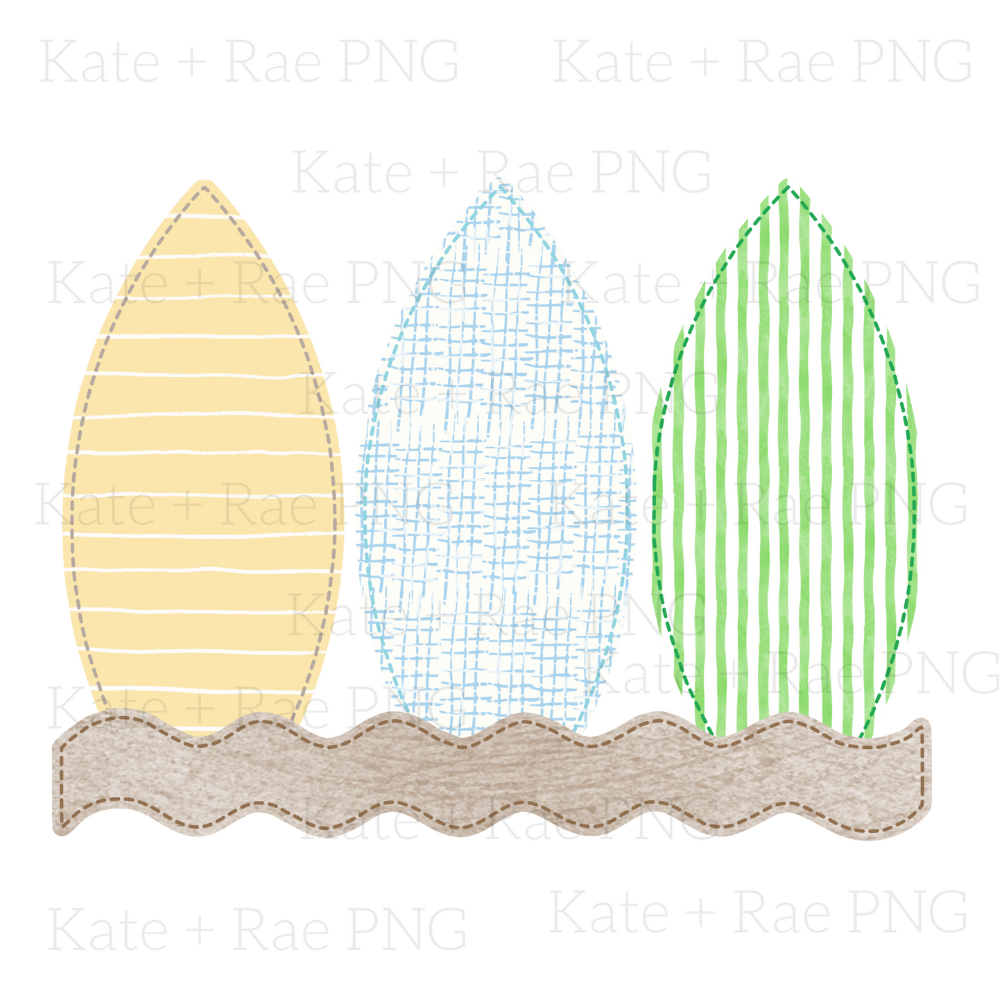 Boys Surfboard Faux Applique