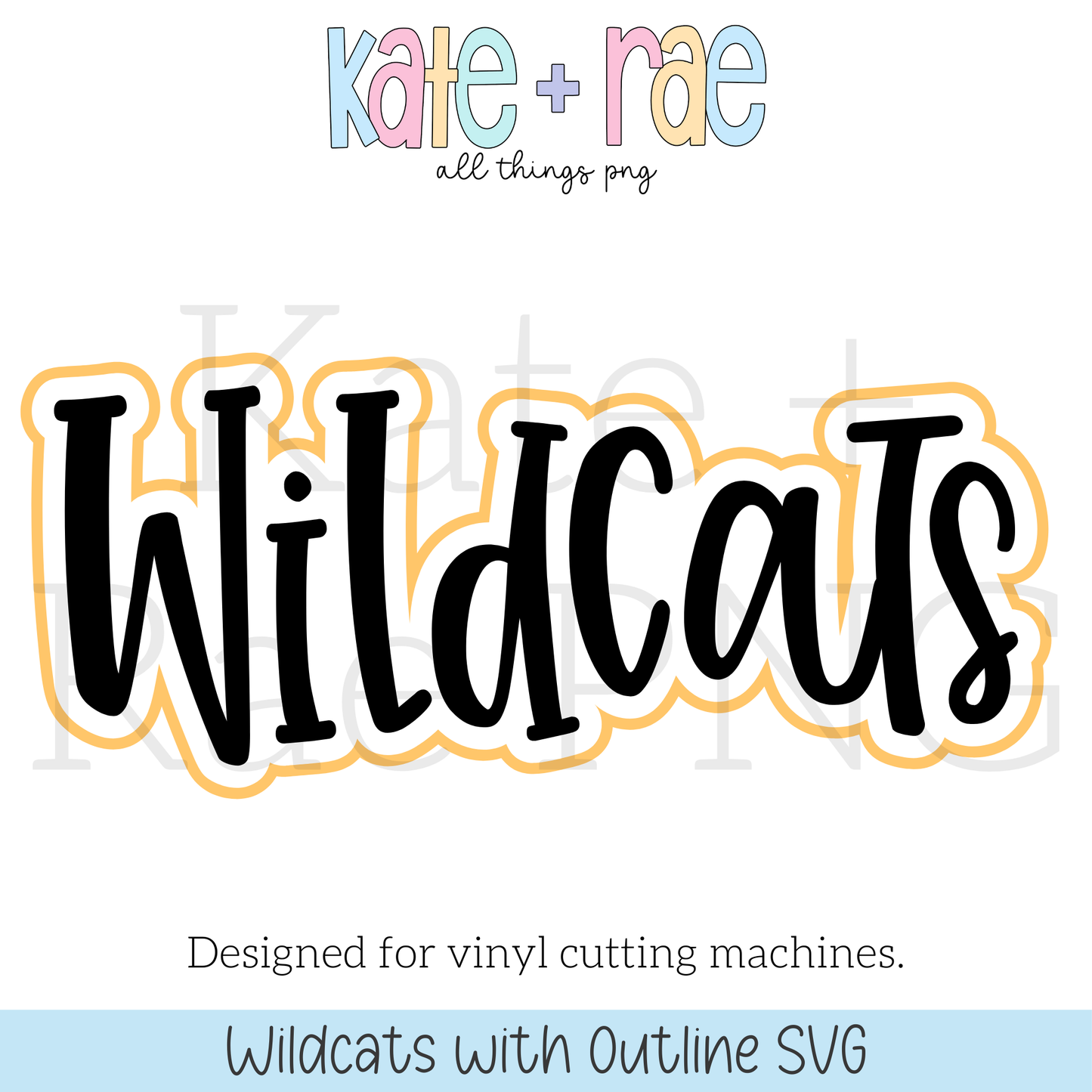 Wildcats with Outline SVG