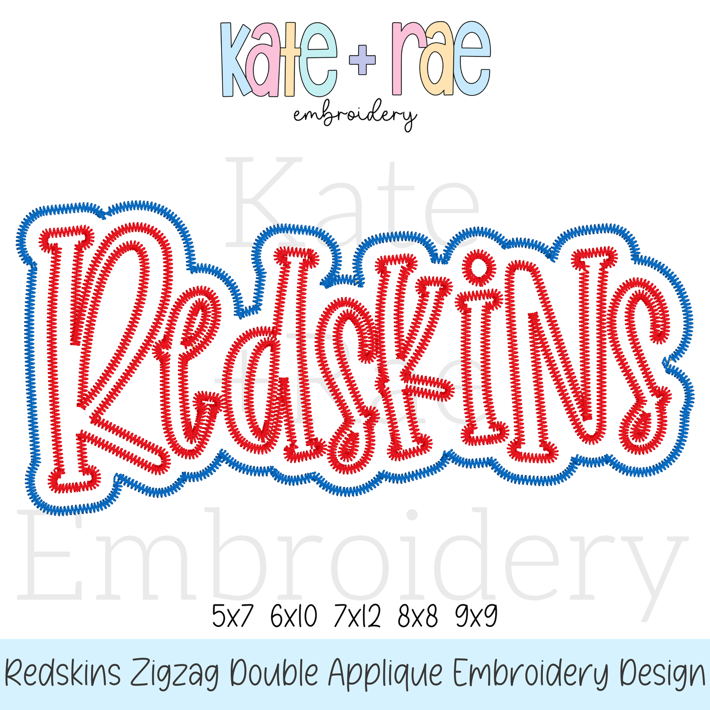 Redskins Double Applique Collection