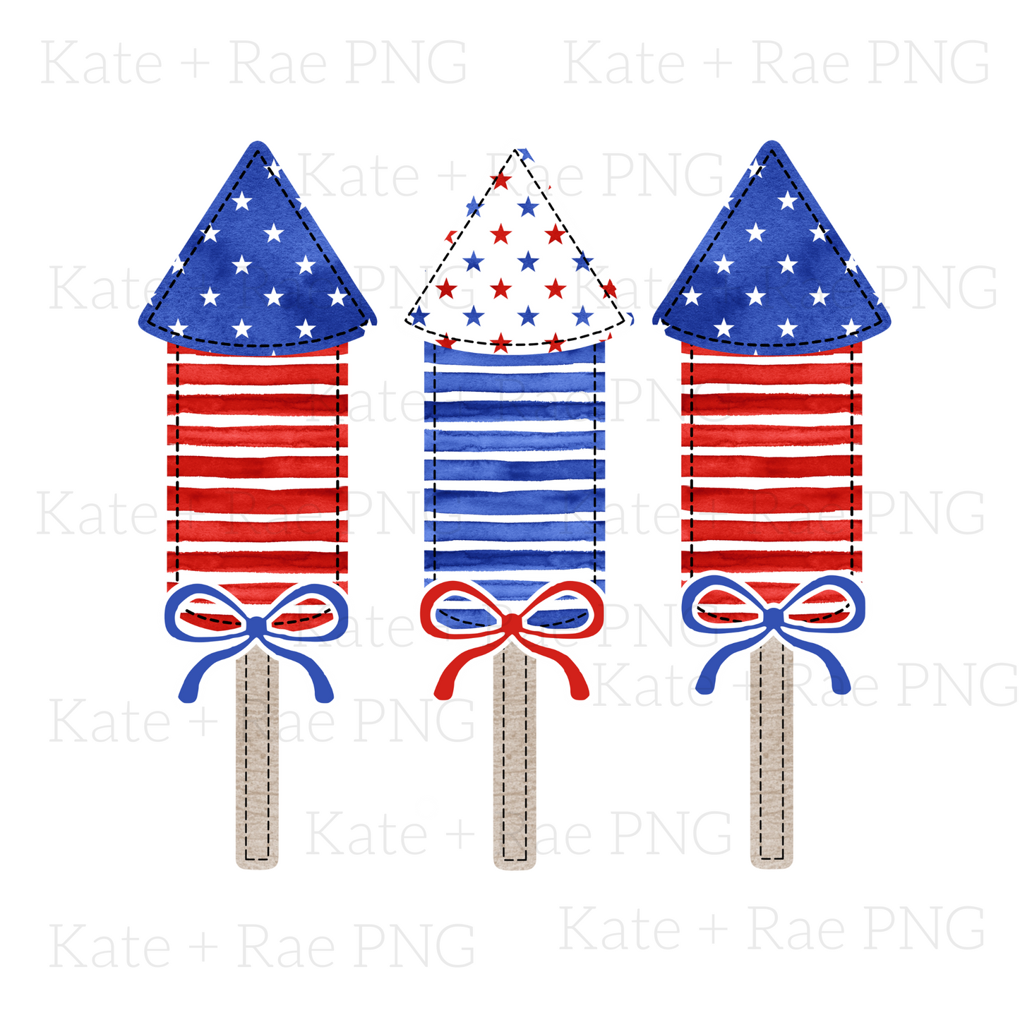 Girls Firework Faux Applique PNG