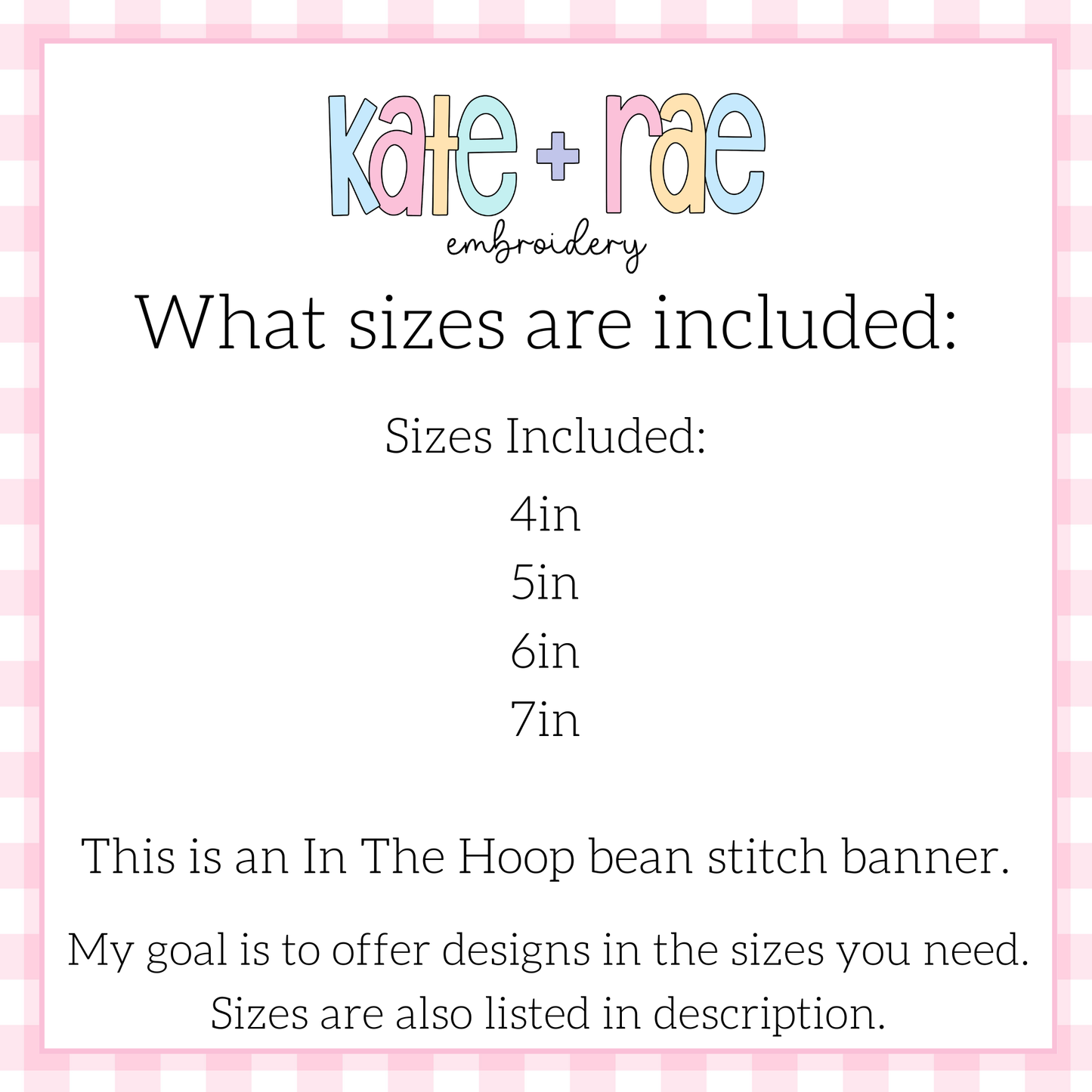 Bunny Banner Bean Stitch Applique Embroidery Design