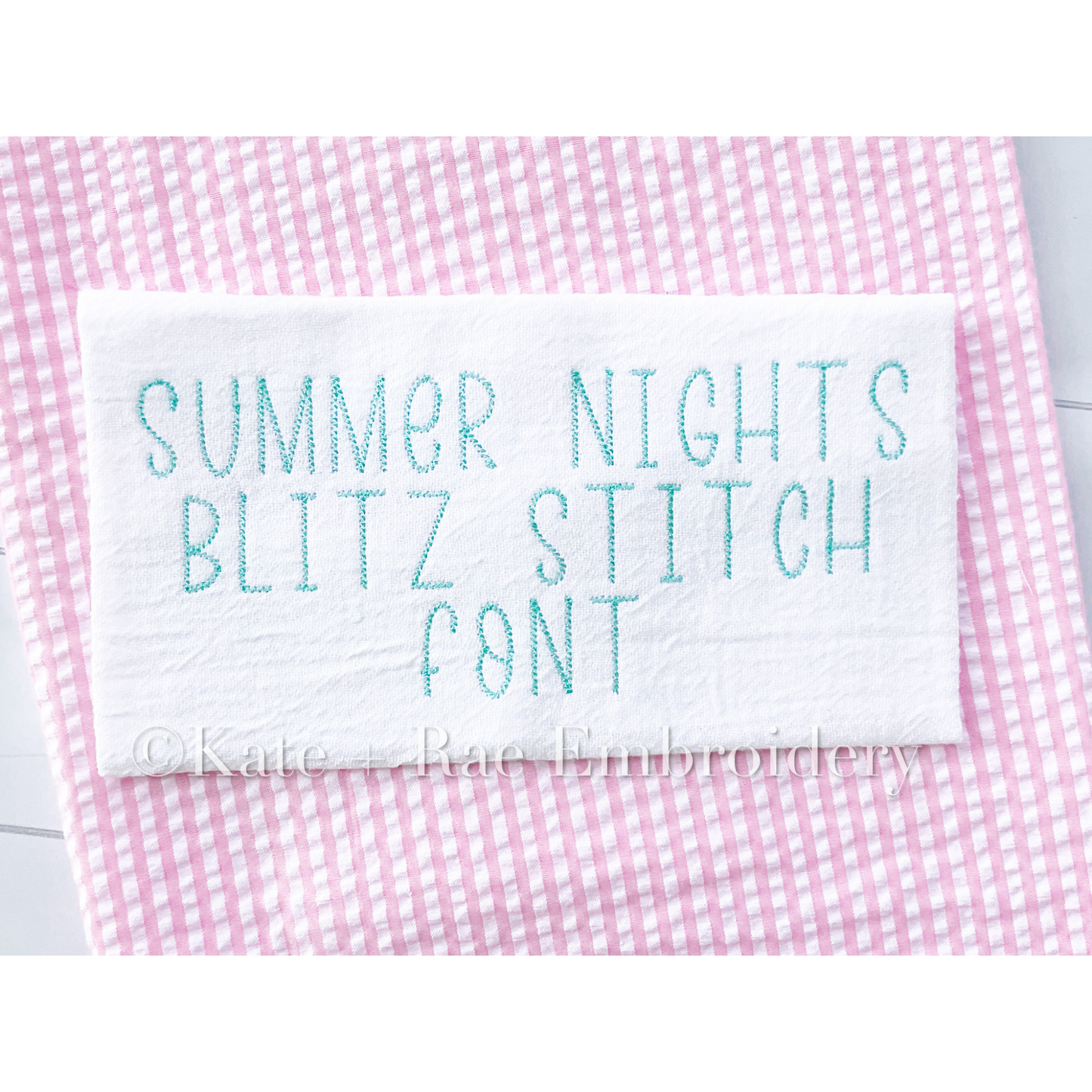 Summer Nights Blitz Stitch Embroidery Font