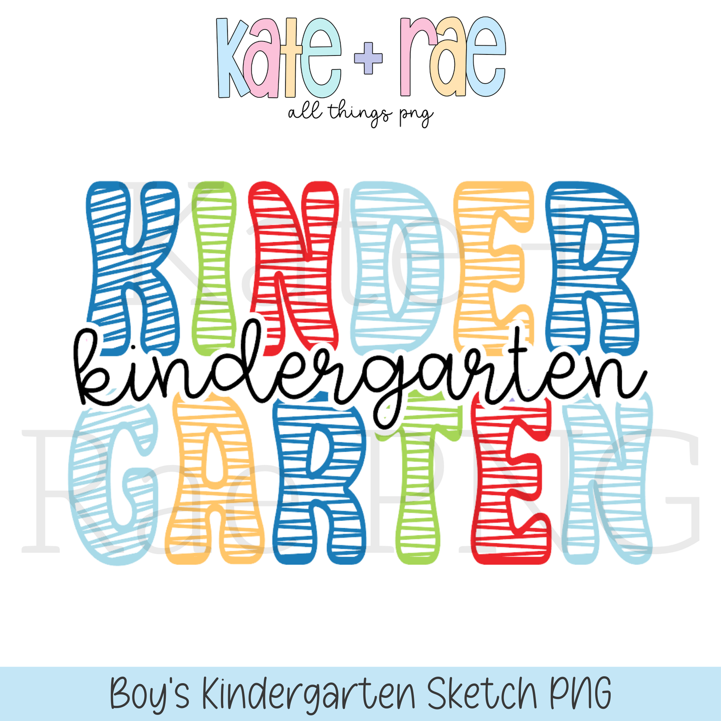 Boy's Sketch Style Grade PNG Bundle