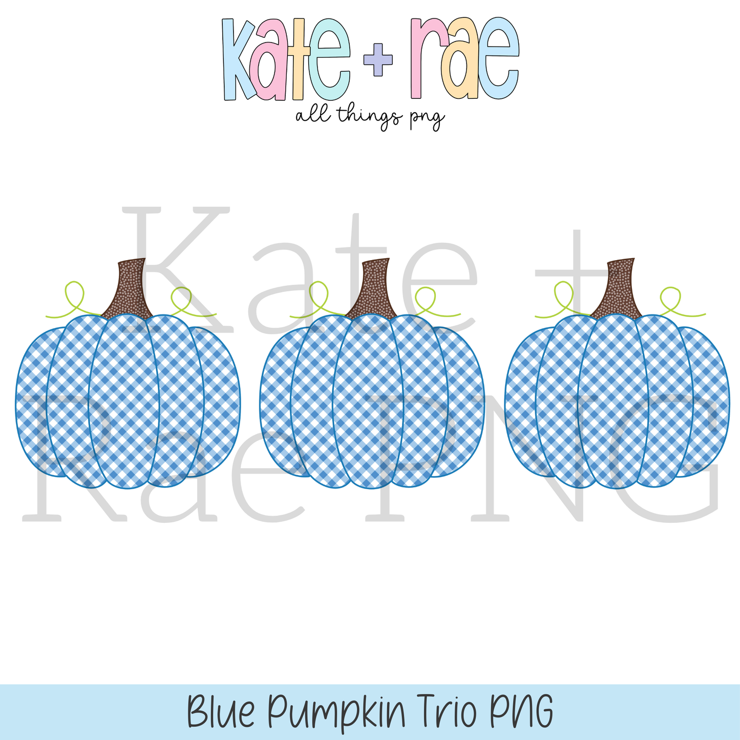 Boy's Blue Pumpkin Trio PNG