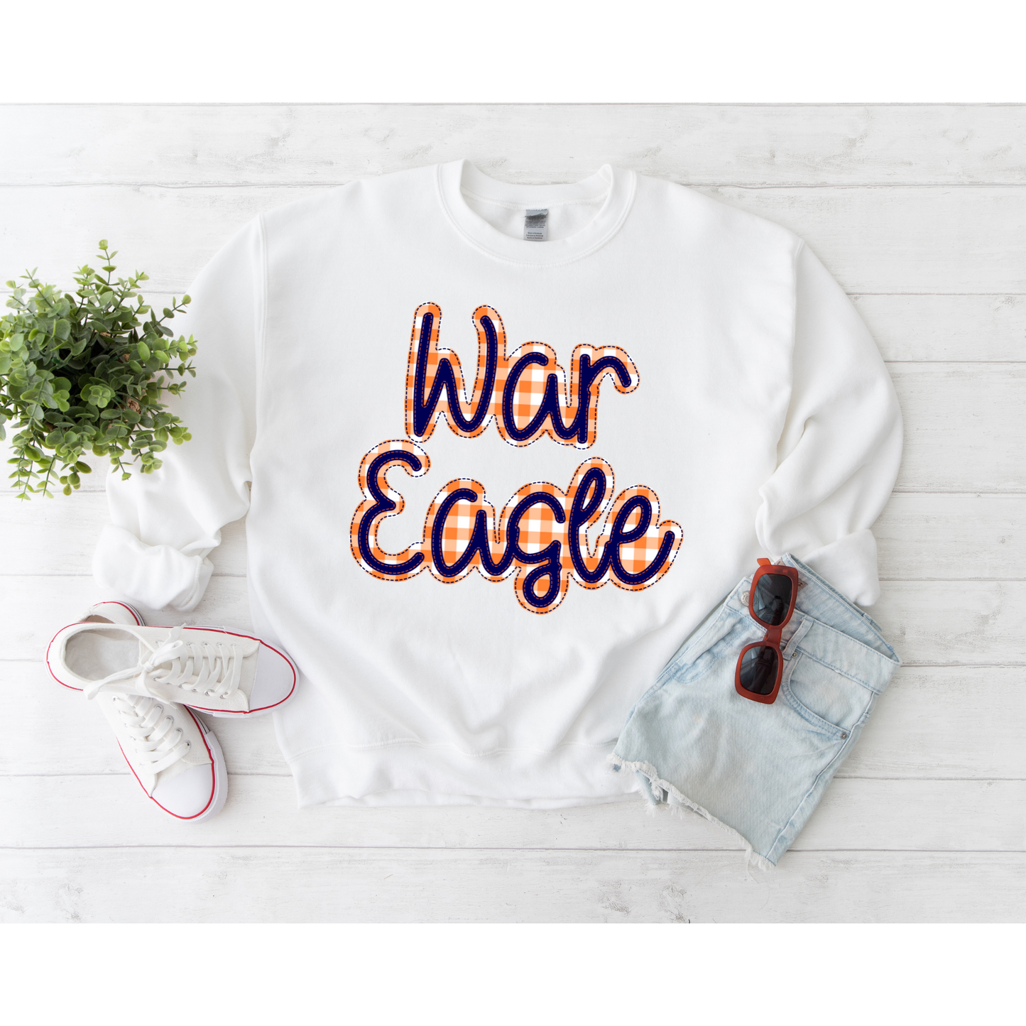 War Eagle Faux Applique PNG