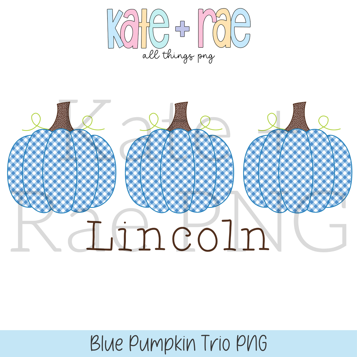 Boy's Blue Pumpkin Trio PNG
