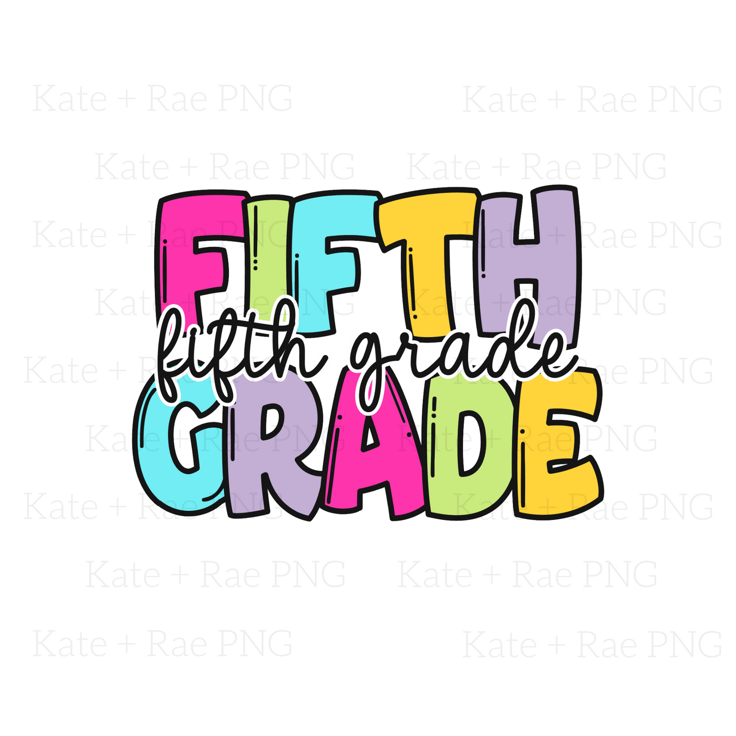 Girls Bright Colored School Grade PNG