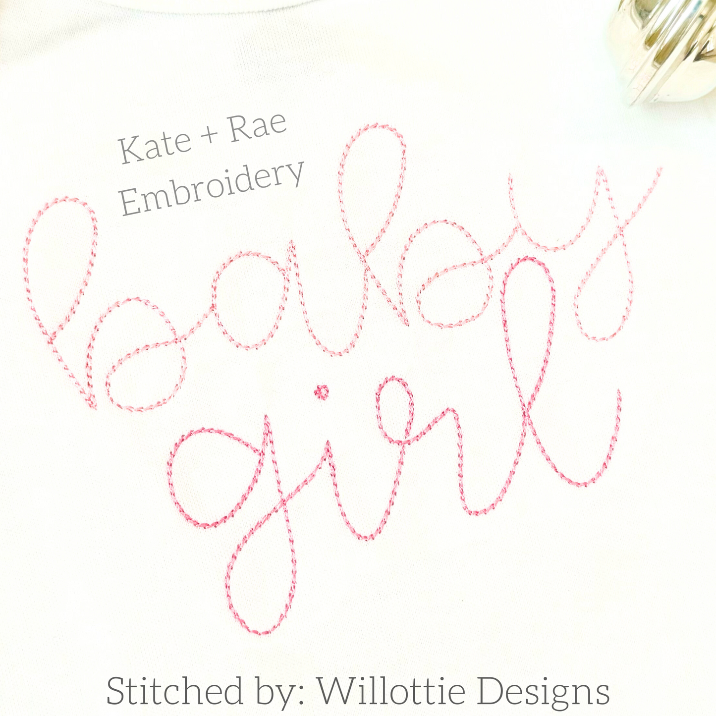Hello Secret Stitch Embroidery Font