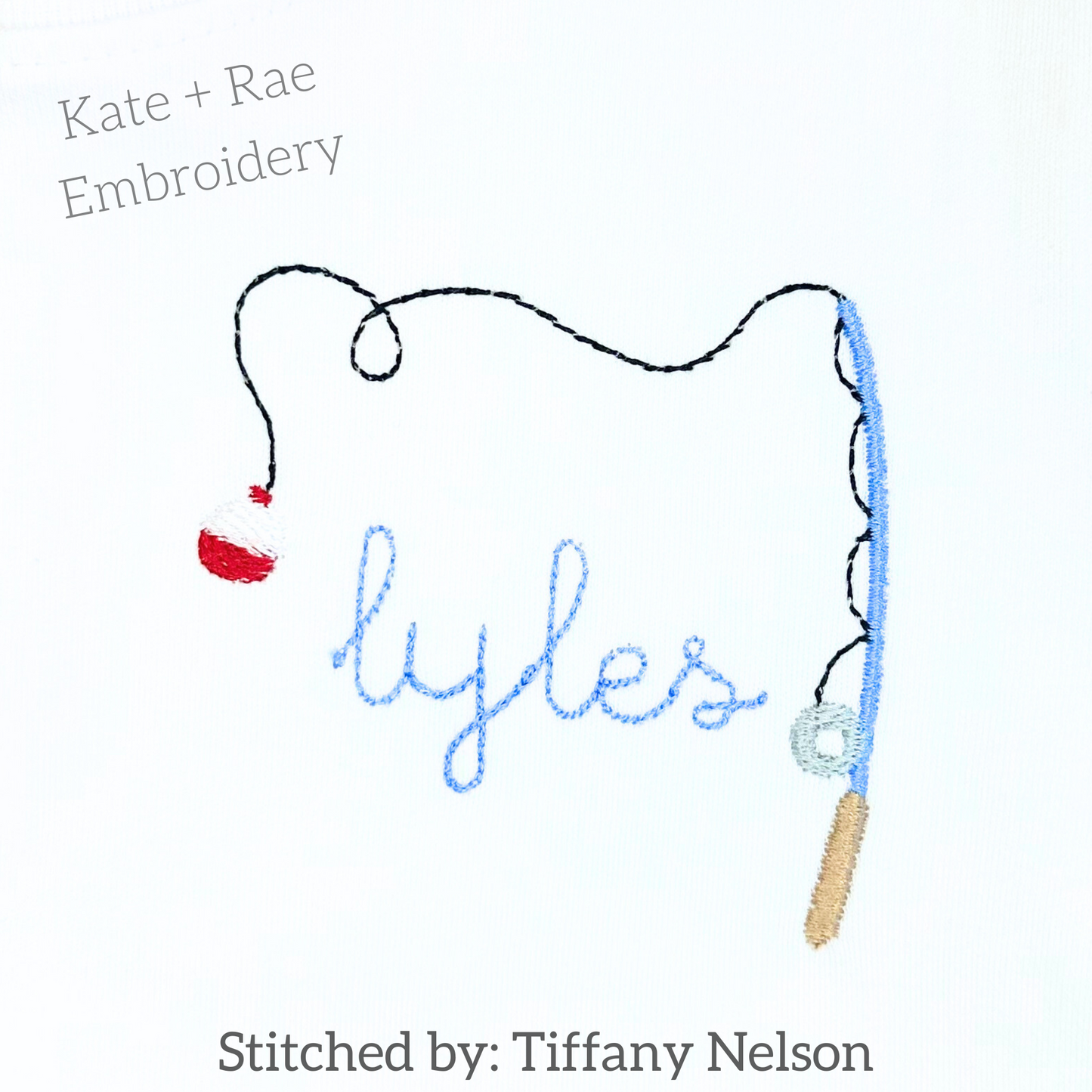 Fishing Pole Mini Fill Embroidery Design