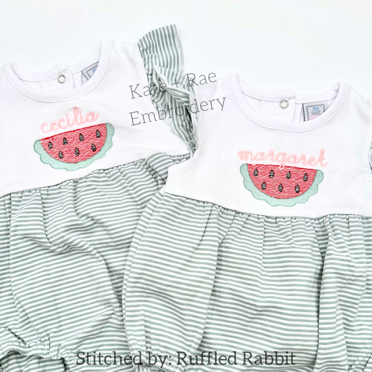 Watermelon Sketch Stitch Embroidery Design