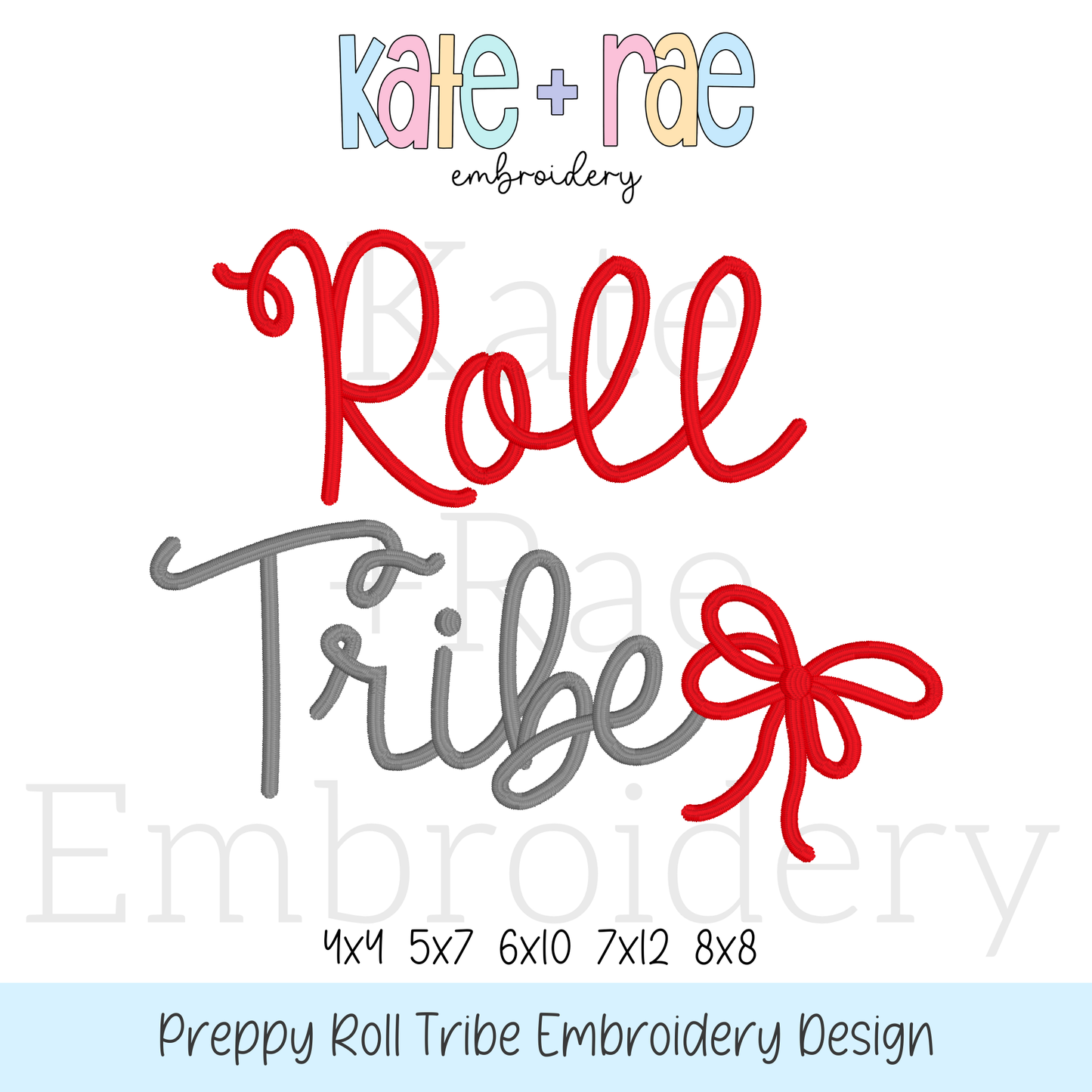Preppy Roll Tribe Embroidery Design