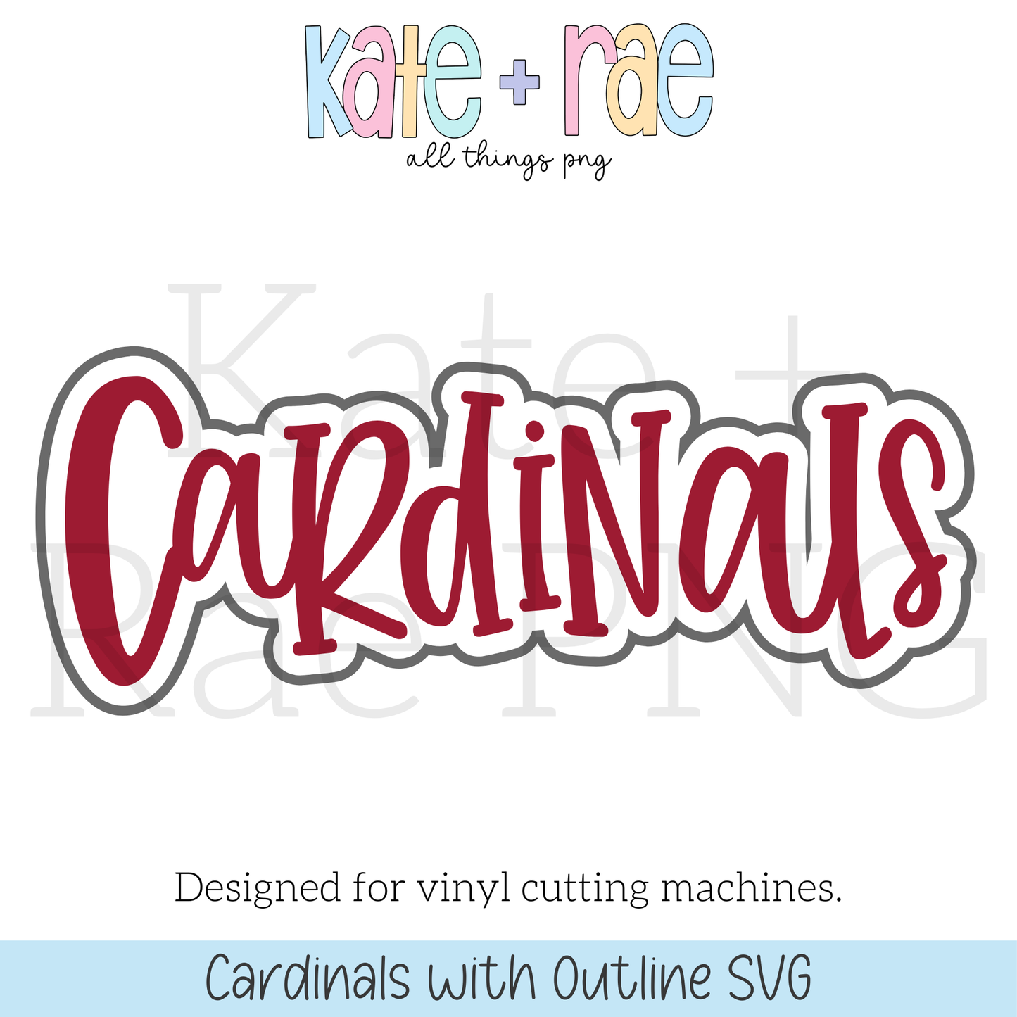 Cardinals with Outline SVG