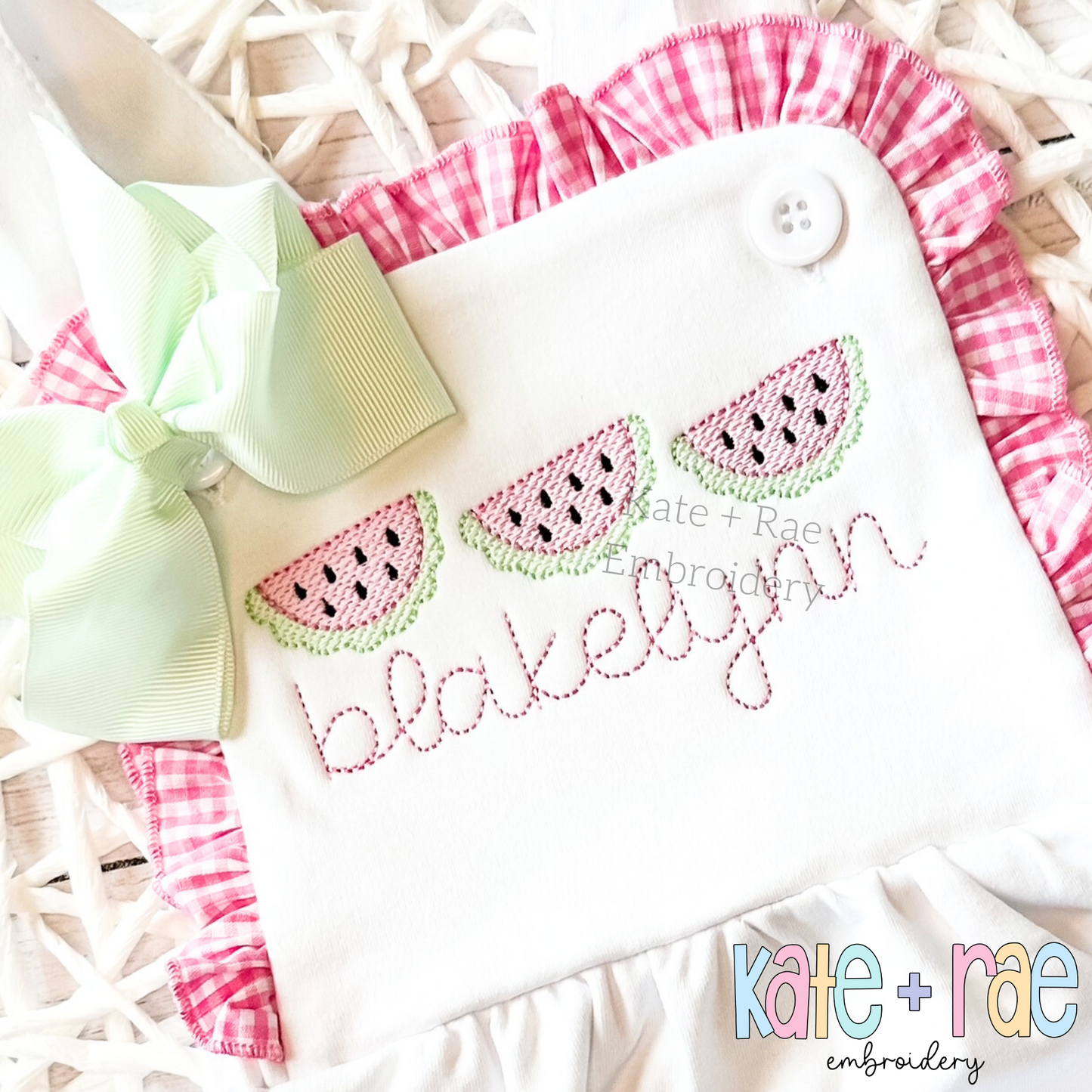 Watermelon Trio Sketch Stitch Embroidery Design