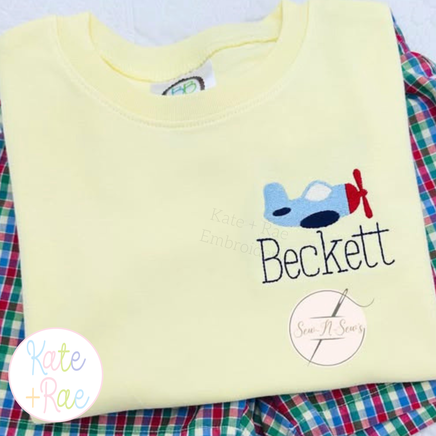 Airplane Mini Fill Stitch Embroidery Design