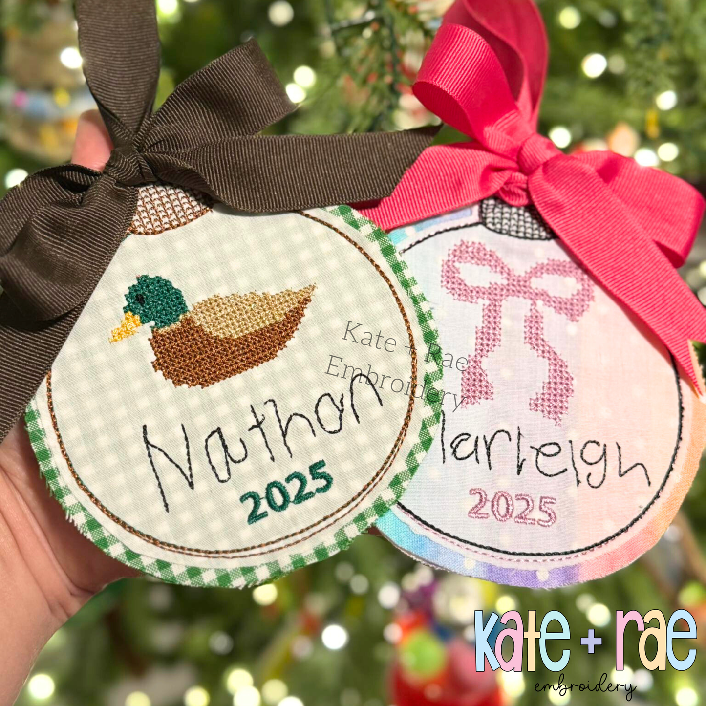 Merritt Bow MINI Cross Stitch Embroidery Design