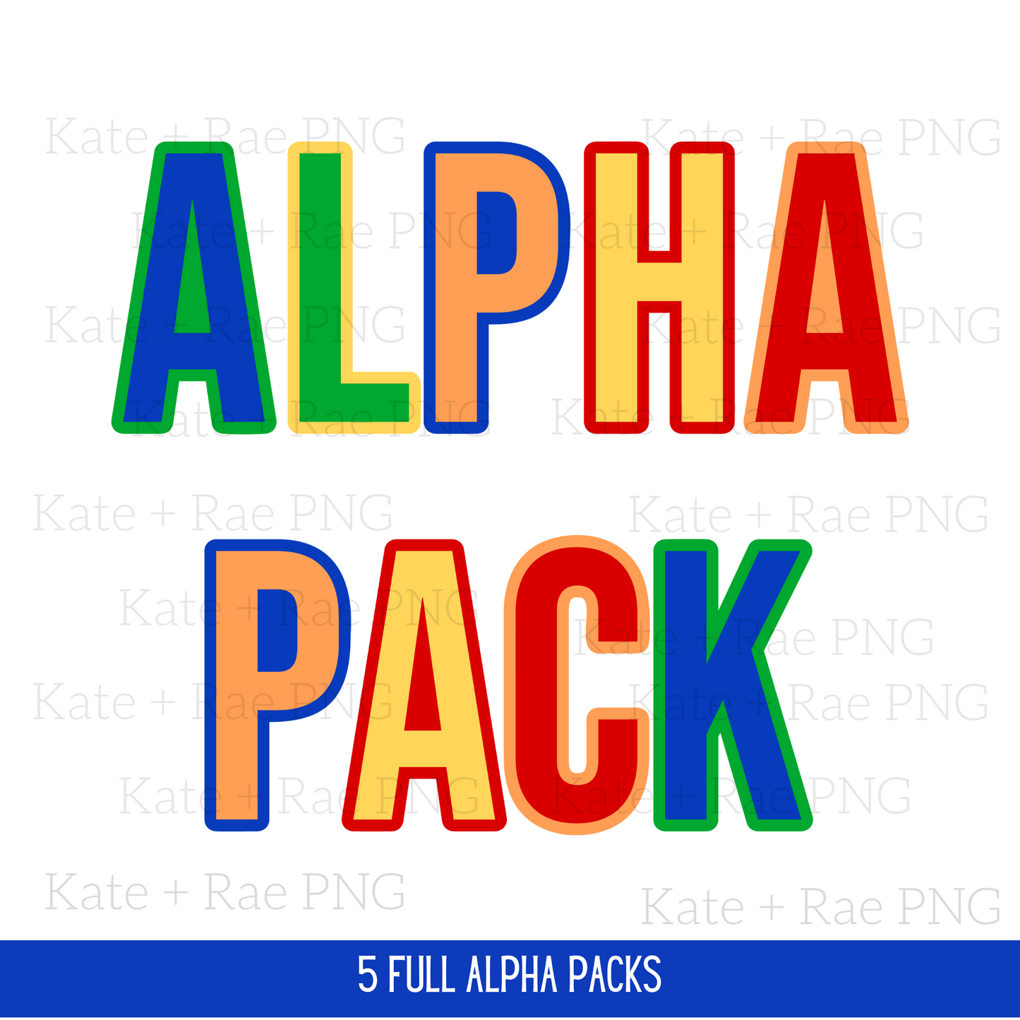 Boys Bright Summer Alpha Pack