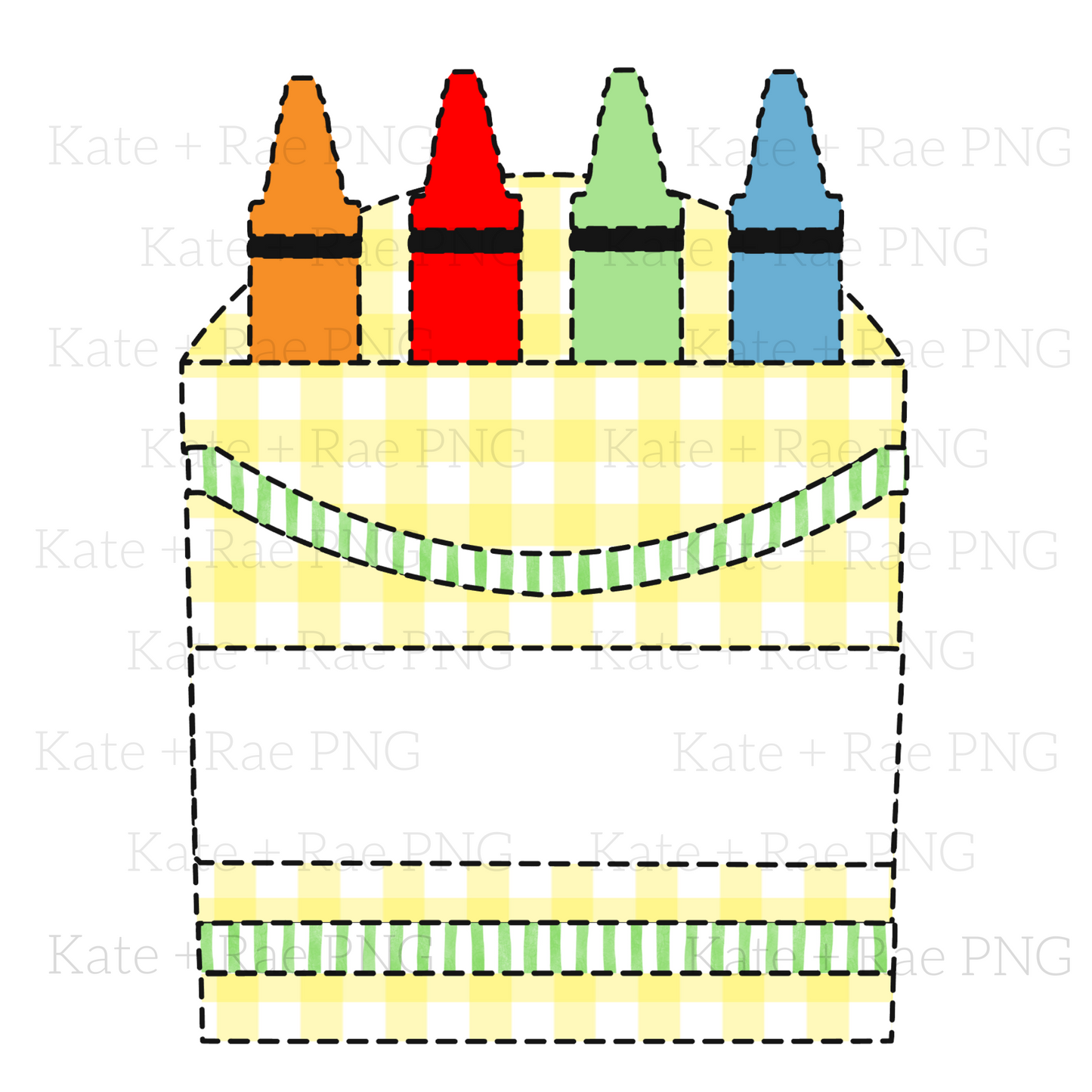Boys Crayon Faux Applique