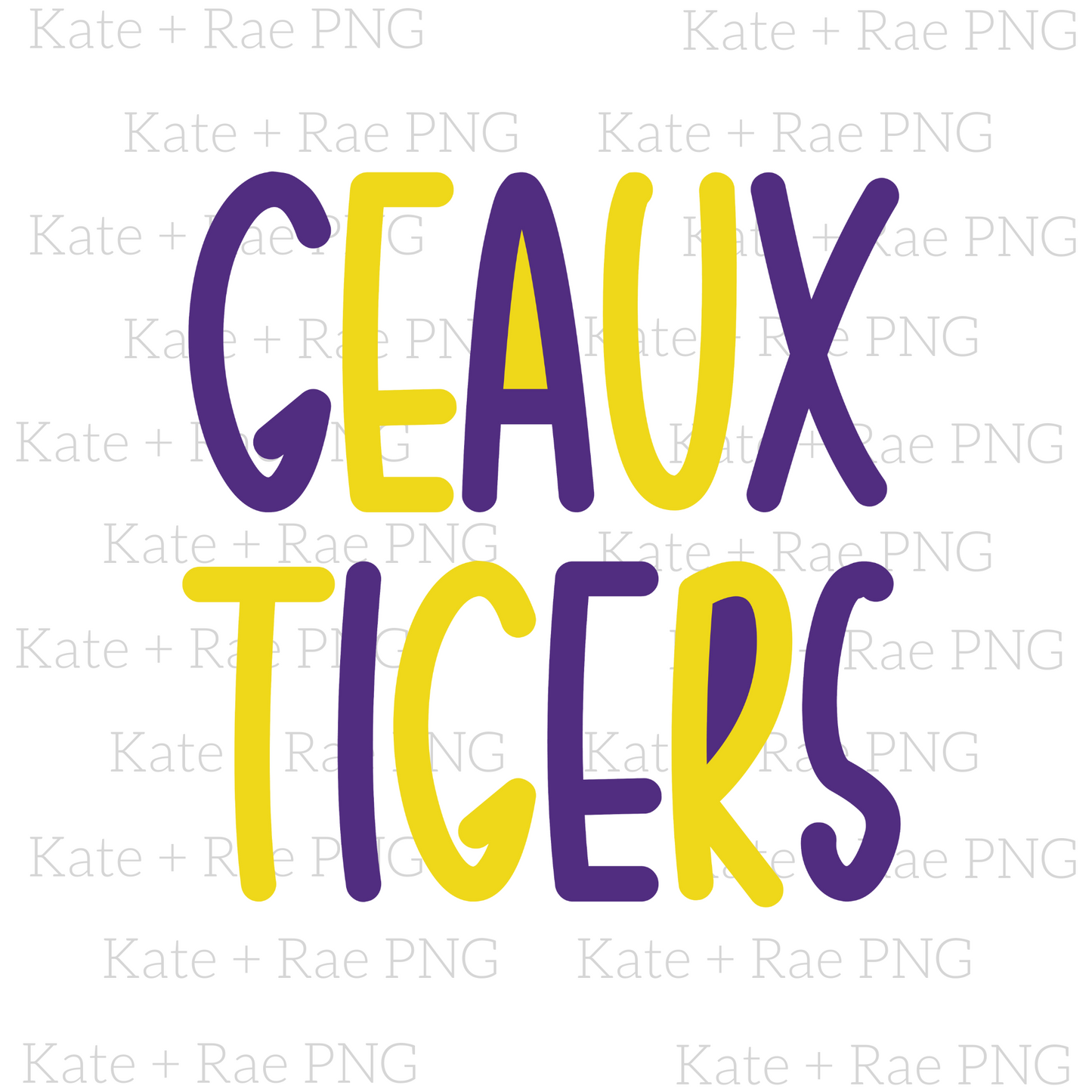 Geaux Tigers Two Toned PNG
