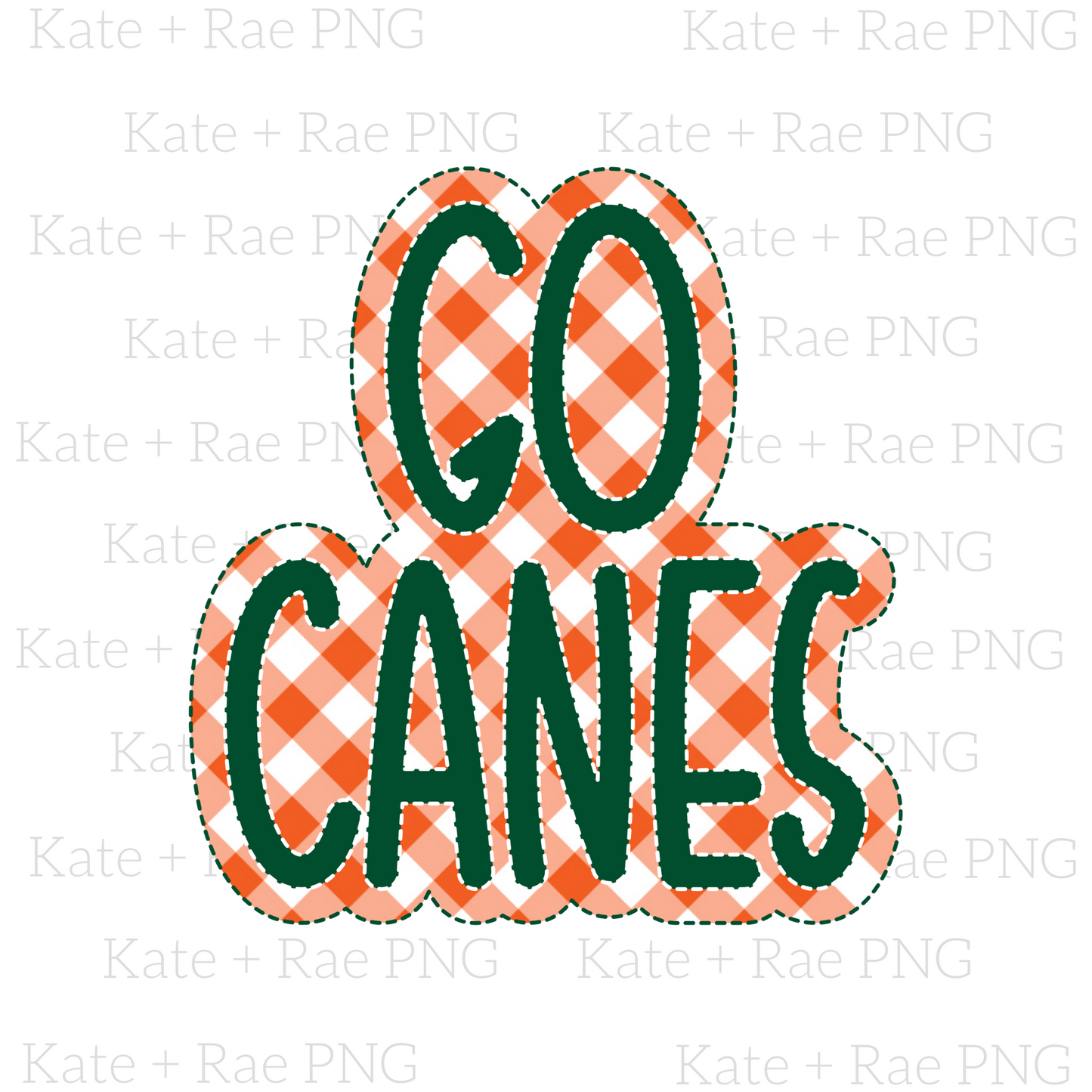 Go Canes Faux Applique