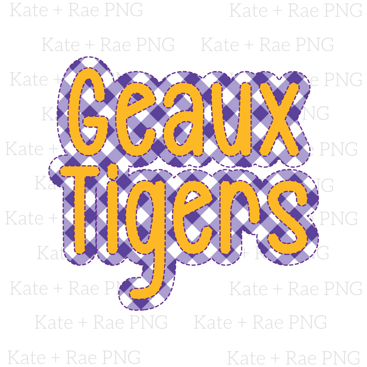 Geaux Tigers Faux Applique
