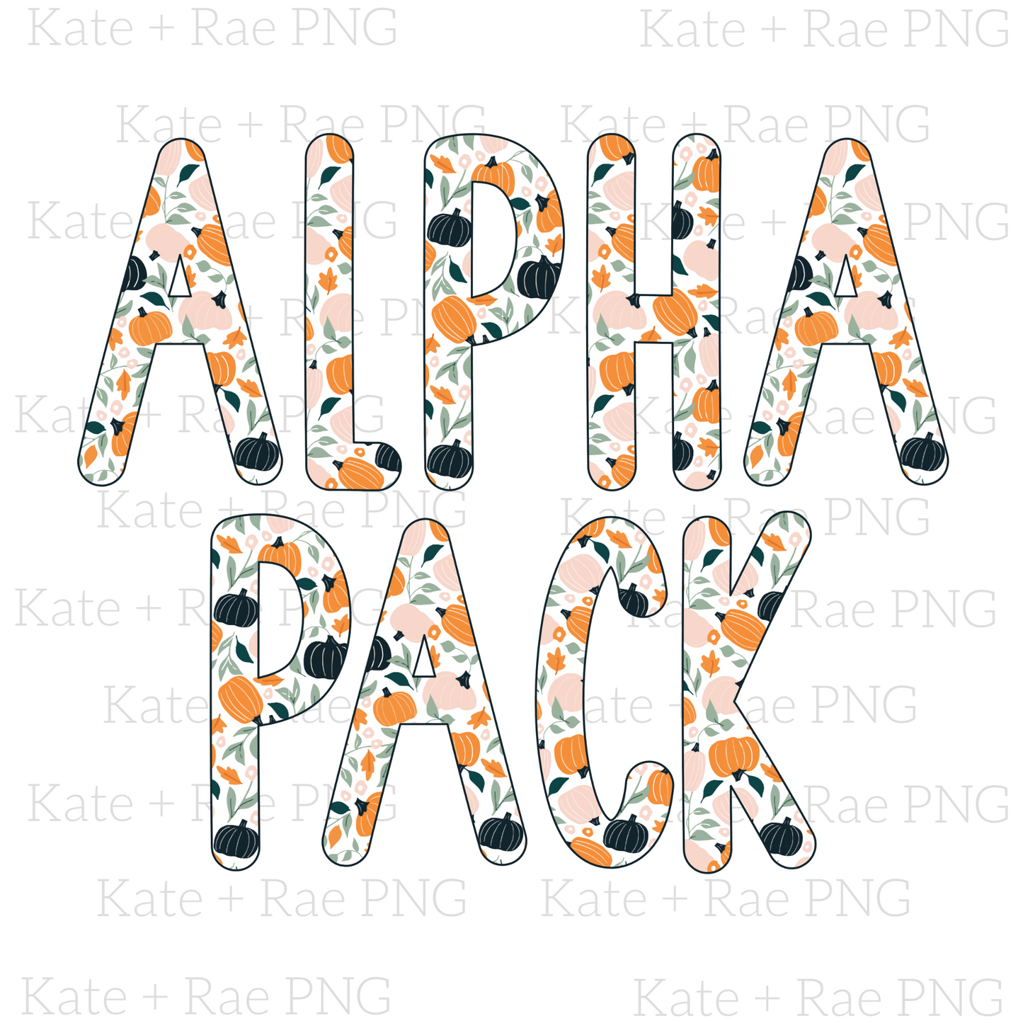 Fall Pumpkin Alpha Pack