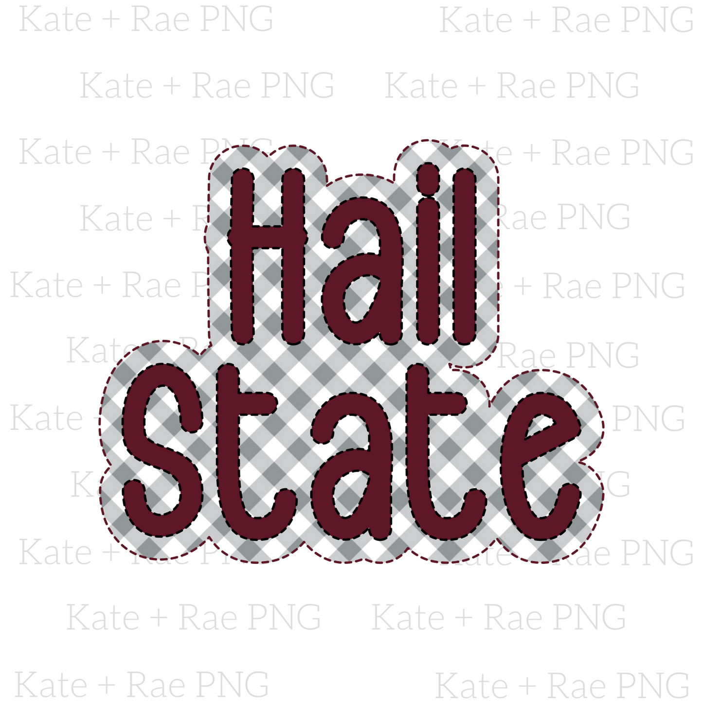 Hail State Faux Applique
