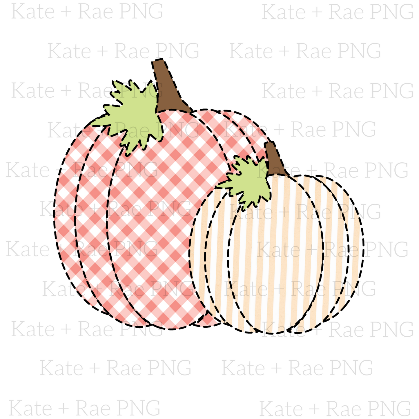 Girl Pumpkin Faux Applique Set