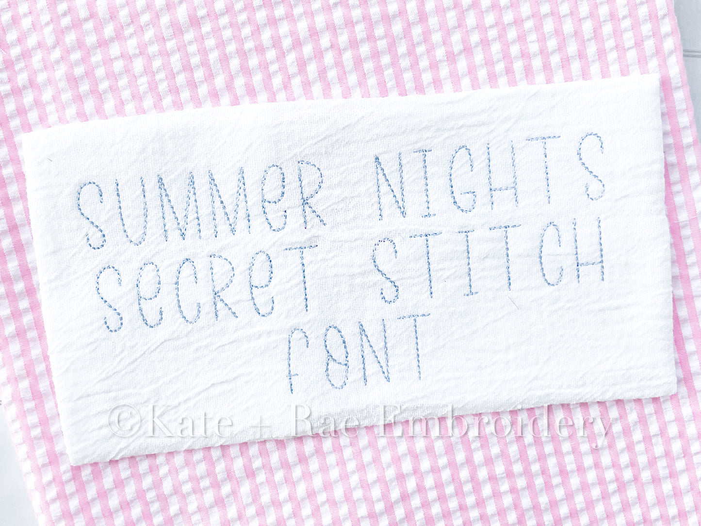 Summer Nights Secret Stitch Font