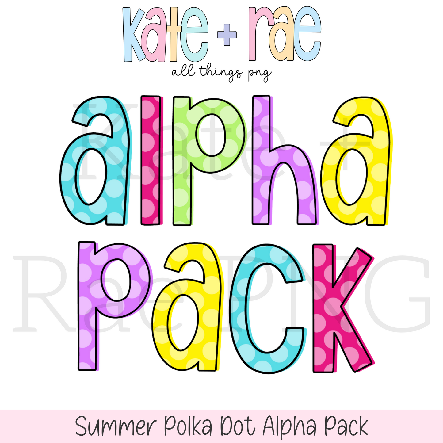 Summer Polka Dot Alpha Pack