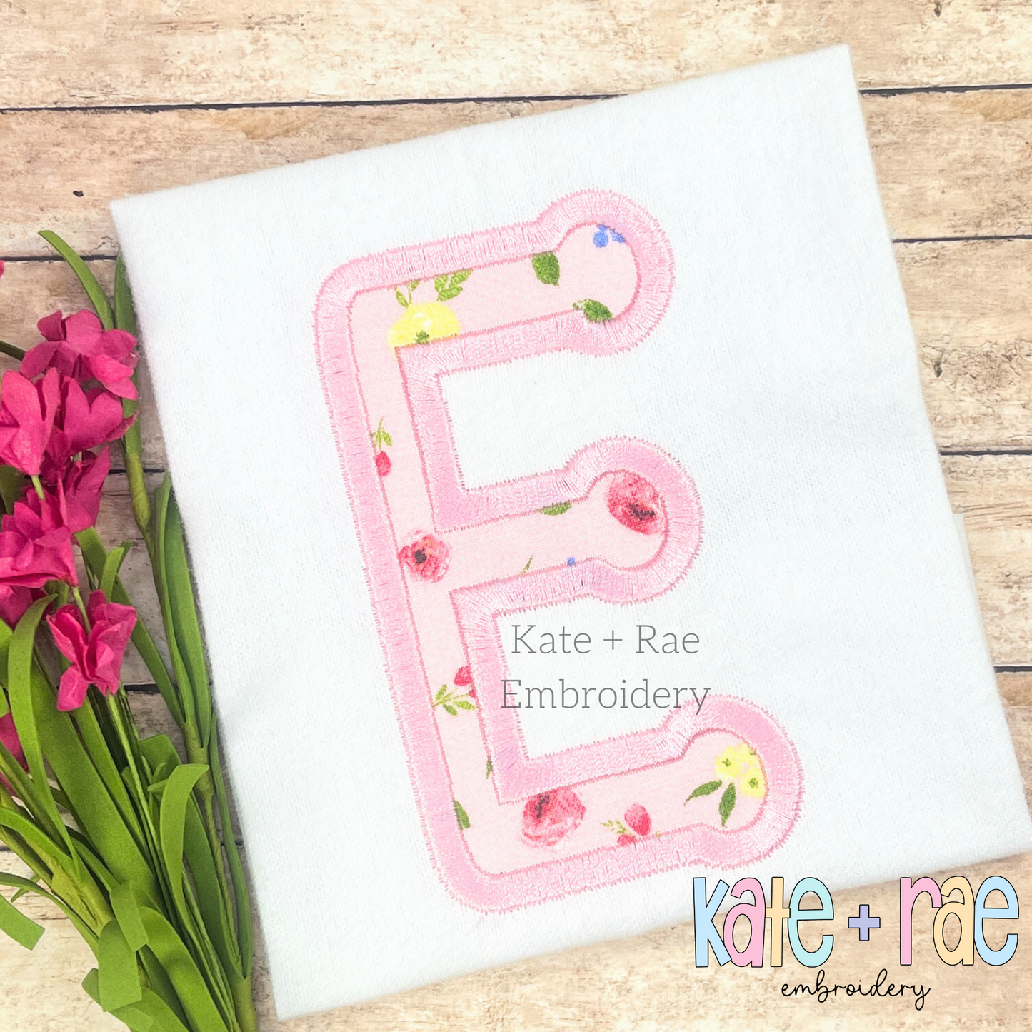 Dottie Satin Stitch Applique Font Embroidery Design